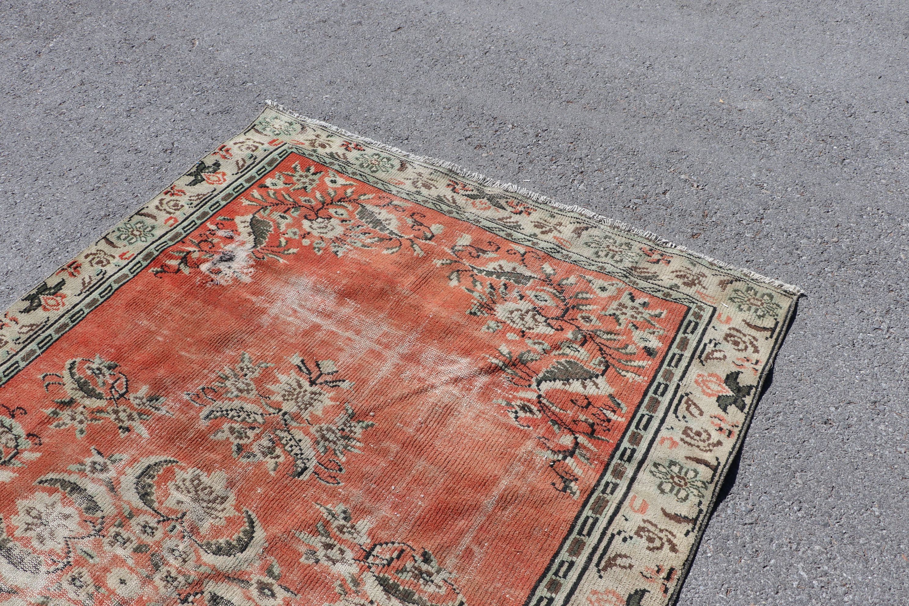 Vintage Rugs, Bright Rug, Turkish Rugs, Home Decor Rug, Salon Rug, Orange Moroccan Rug, Moroccan Rug, Bedroom Rug, 5.3x8.6 ft Large Rugs