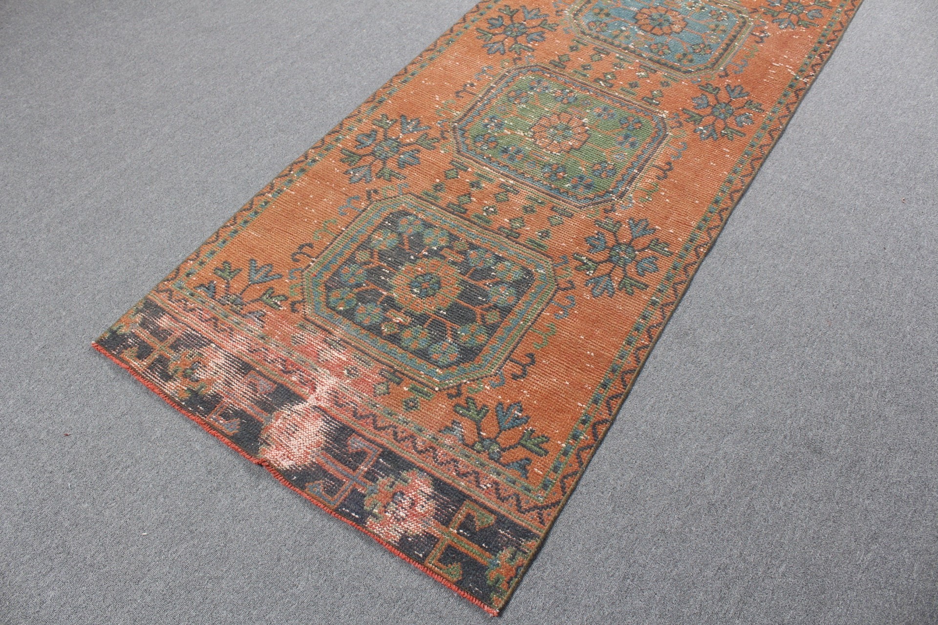 Hallway Rug, Corridor Rugs, Bedroom Rug, 3x10.2 ft Runner Rugs, Rugs for Runner, Turkish Rug, Vintage Rug, Moroccan Rug, Brown Cool Rugs