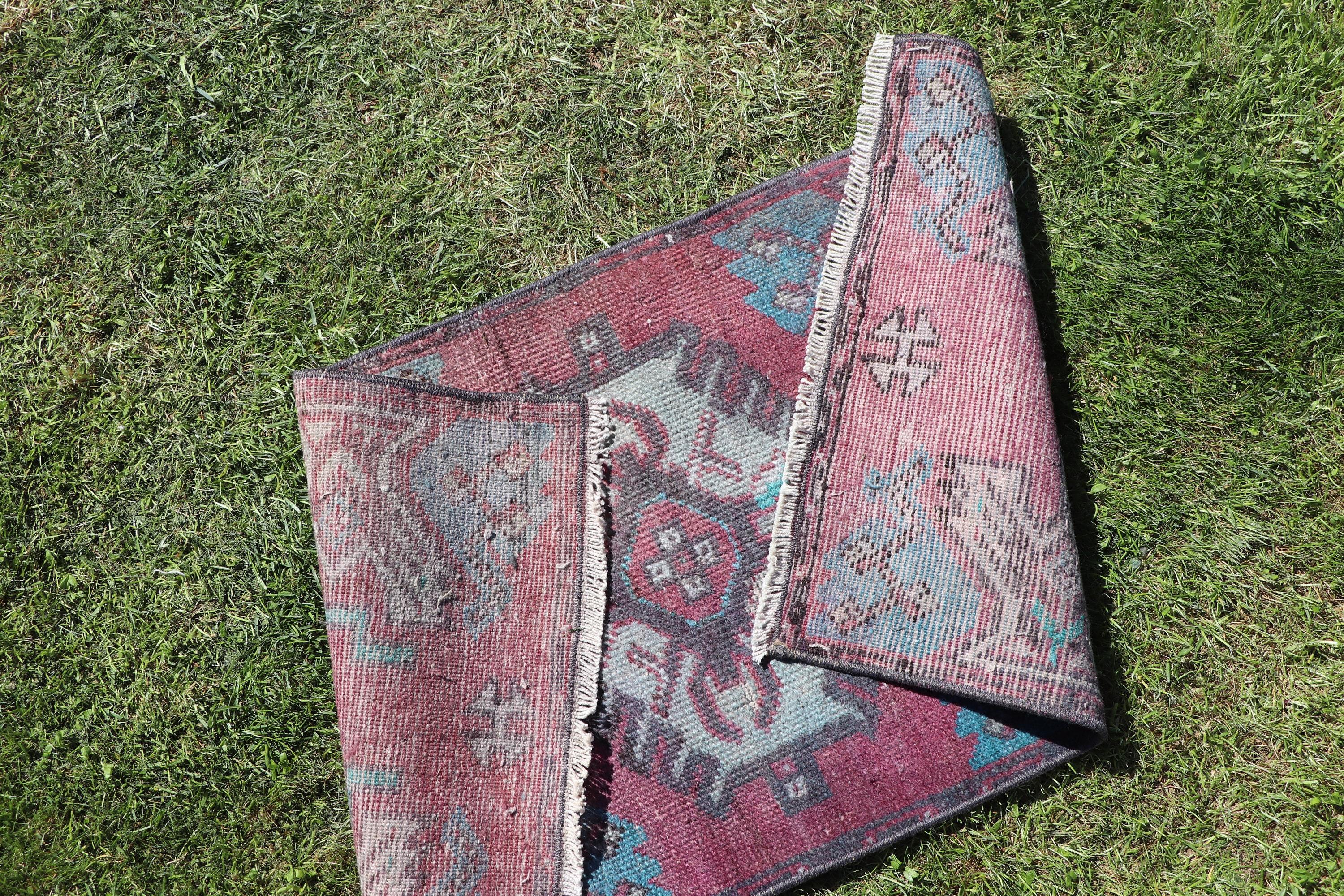 Vintage Halılar, Araba Paspas Halıları, Oushak Halıları, Mor Soğuk Halı, Küçük Boho Halıları, 1,5x2,9 ft Küçük Halılar, Aztek Halısı, Türk Halısı, Fas Halıları