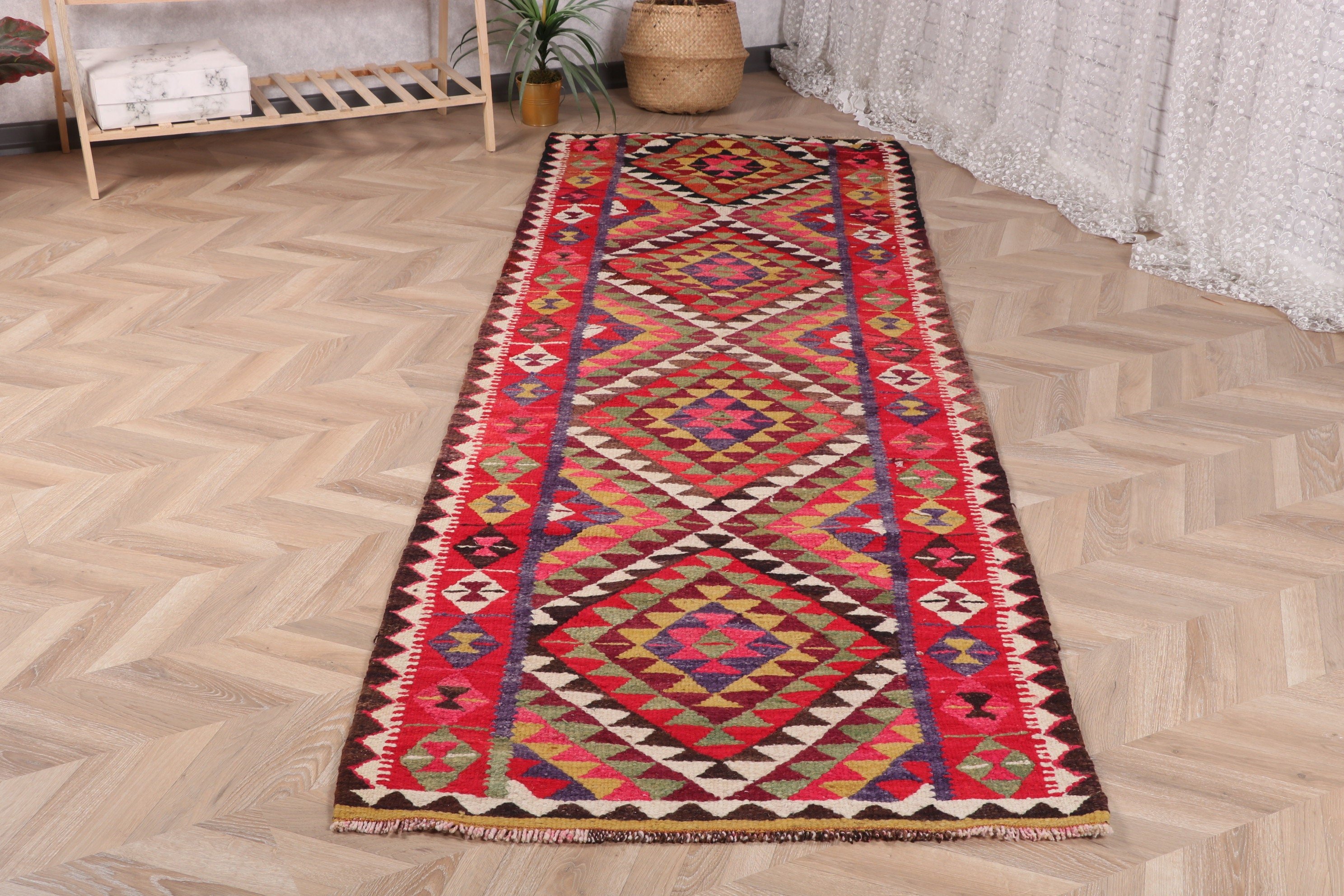 Türk Halısı, Uzun Yolluk Halısı, Vintage Halı, Havalı Halı, Koridor Halıları, Gökkuşağı El Dokuma Halıları, Nötr Halılar, 3,1x9,4 ft Yolluk Halısı