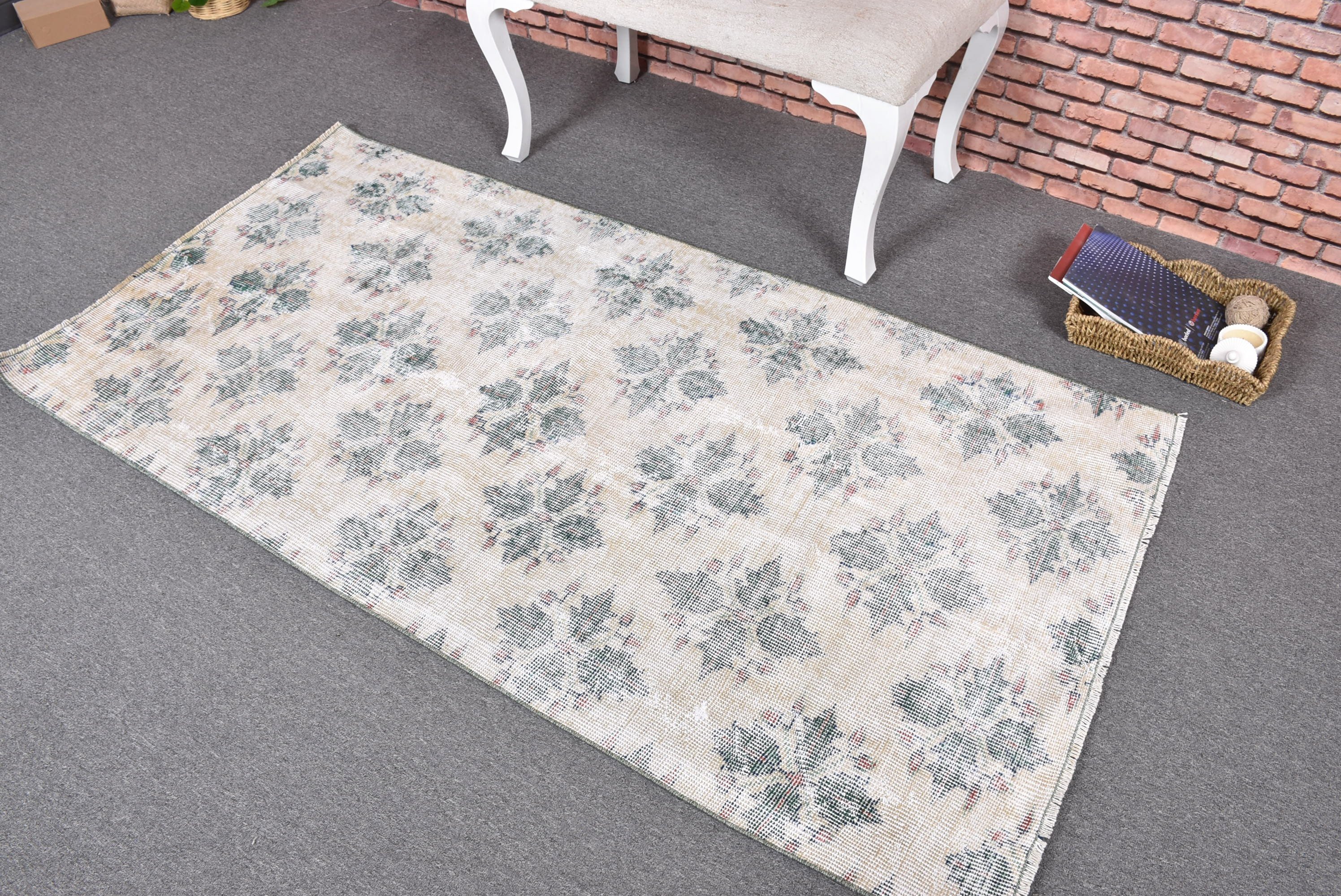 Entryway Rug Rugs, Decorative Rugs, Turkish Rugs, Beige Bedroom Rugs, Home Decor Rugs, Vintage Rug, 3.2x6.1 ft Accent Rugs