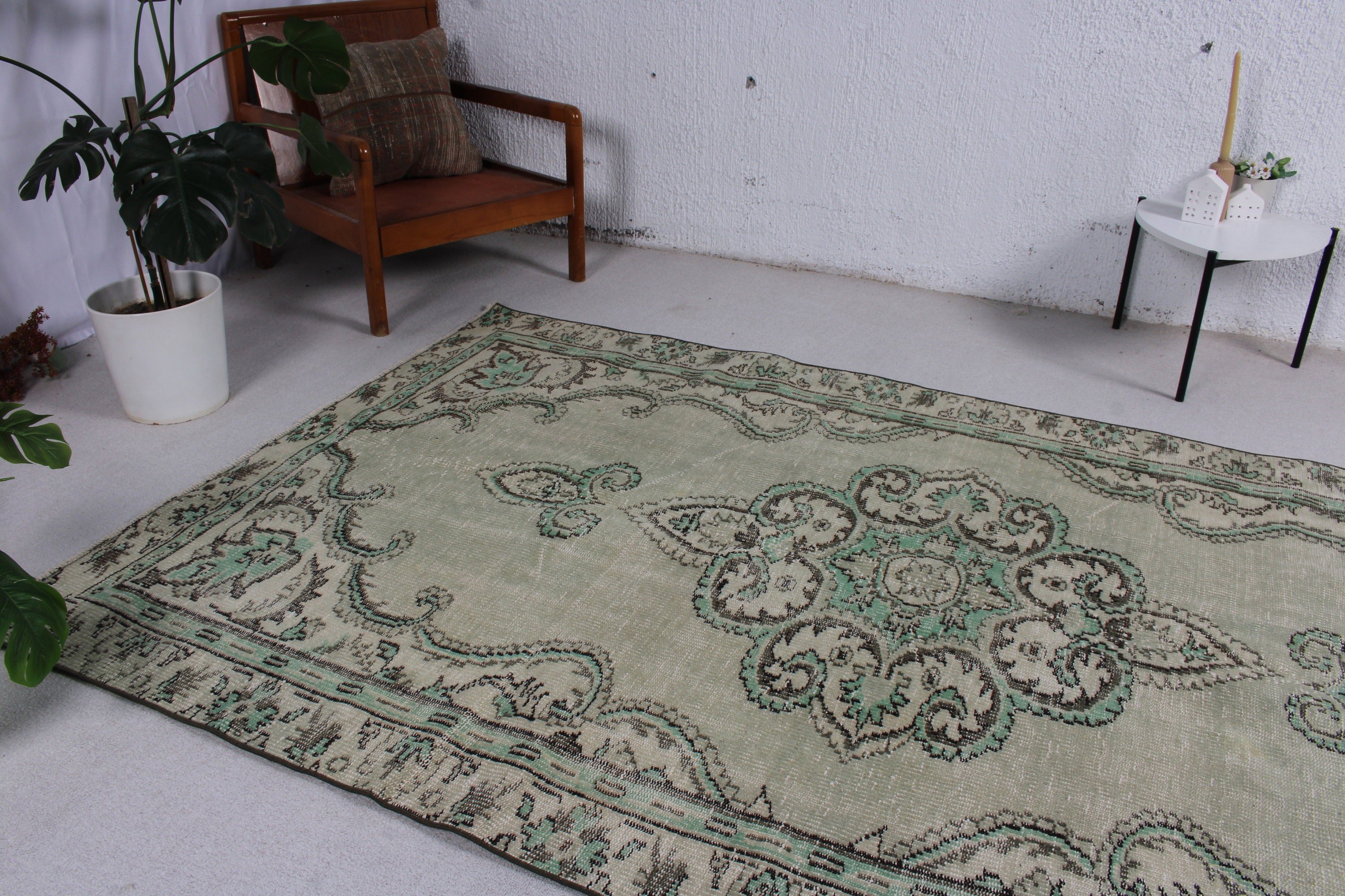 Vintage Halılar, Oturma Odası Halısı, Yemek Odası Halıları, Havalı Halı, Kahverengi Açıklama Halısı, 5.2x8.9 ft Büyük Halı, Türk Halıları