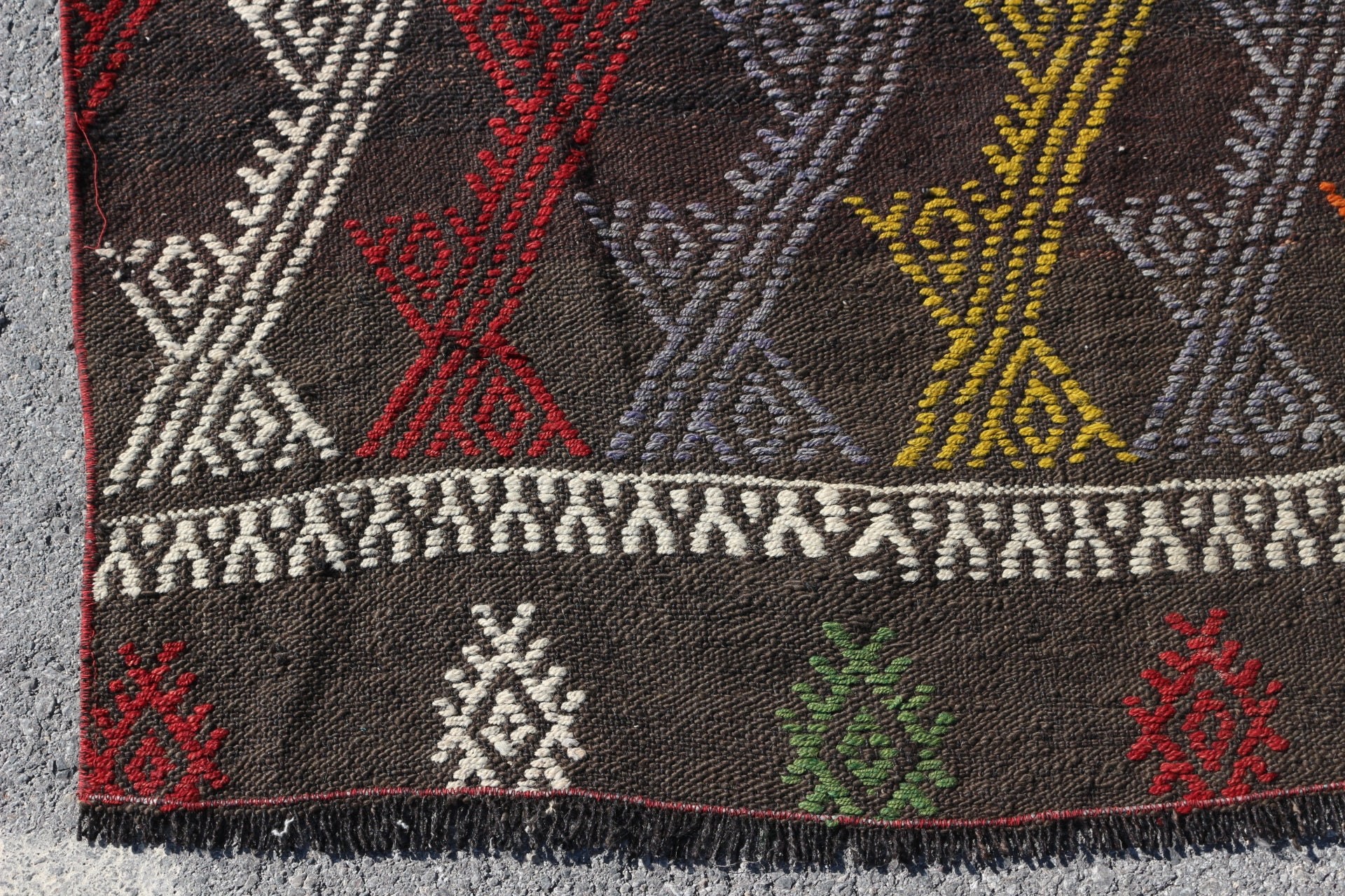 Ev Dekor Halısı, Sanat Halısı, Türk Halısı, Yemek Odası Halısı, Siyah Oushak Halısı, Yatak Odası Halısı, 5x10.2 ft Büyük Halı, Kilim, Vintage Halılar, Antika Halı