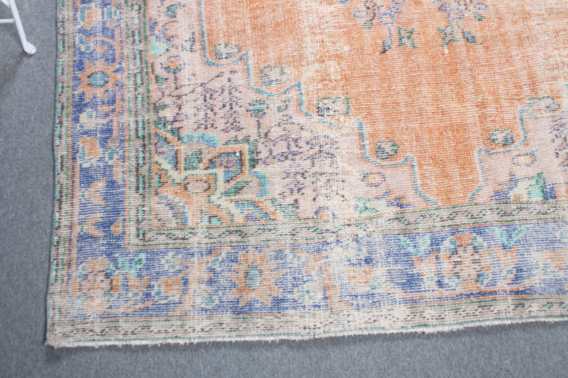 Old Rug, 5.9x9.4 ft Large Rug, Oushak Rugs, Rugs for Bedroom, Turkish Rug, Orange Oriental Rug, Bedroom Rug, Vintage Rugs, Dining Room Rug