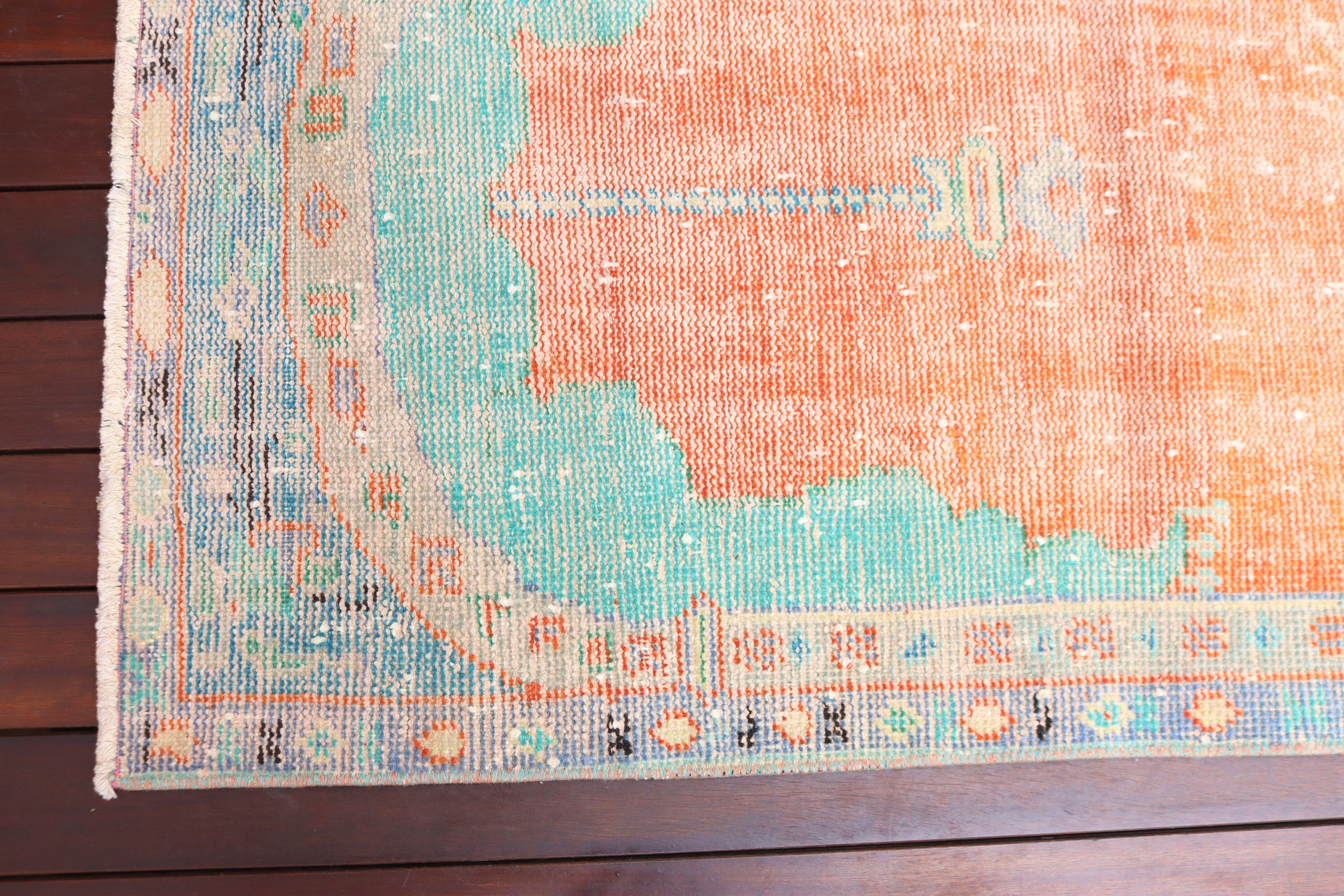 Turkish Rug, Home Decor Rugs, Bedroom Rugs, Small Boho Rugs, Vintage Rug, Orange Modern Rugs, Flatweave Rug, 2.6x4.5 ft Small Rugs