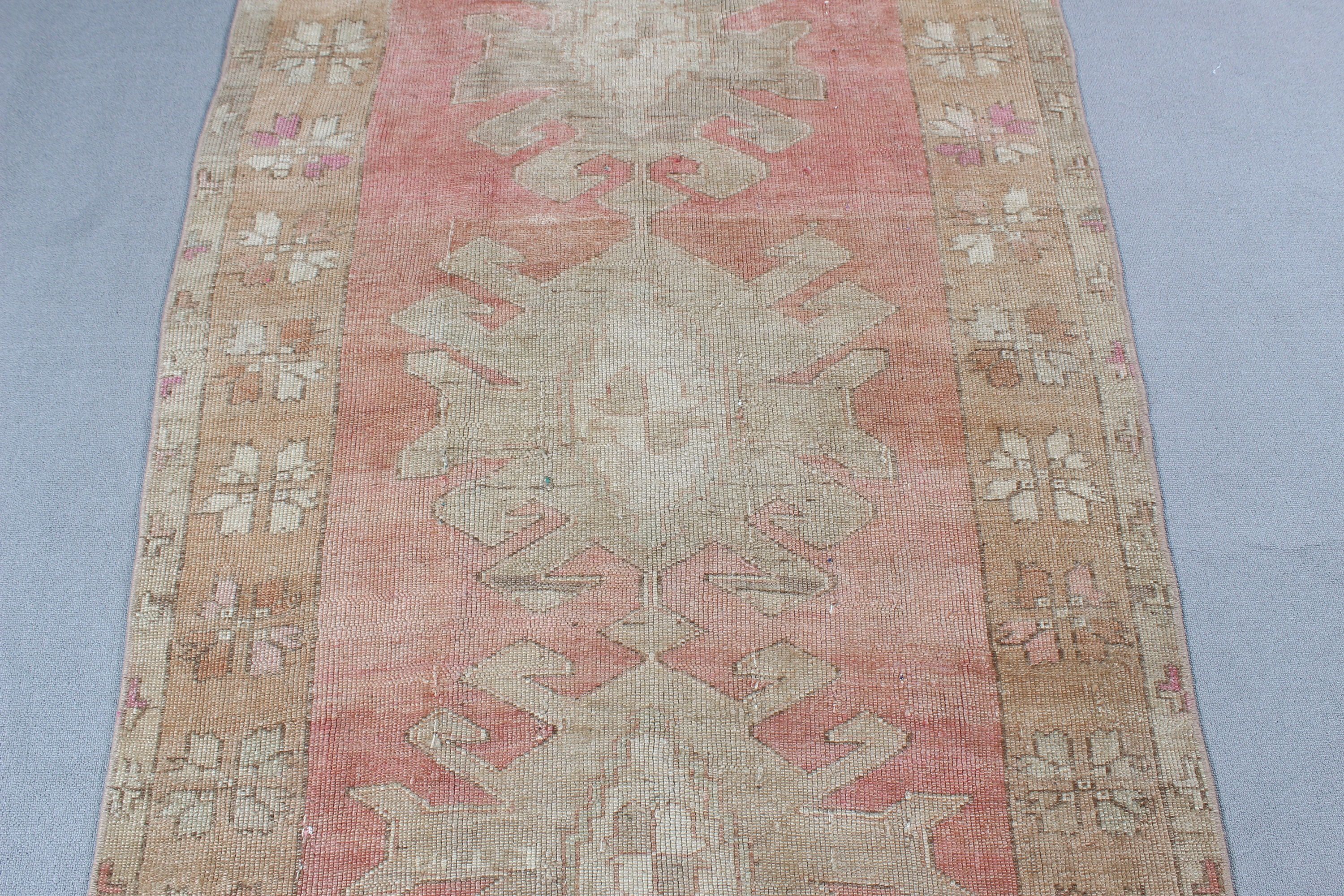 Living Room Rug, Boho Area Rug, Floor Rugs, 3.8x7.5 ft Area Rugs, Rugs for Area, Turkish Rugs, Vintage Rugs, Pink Floor Rug, Modern Rug