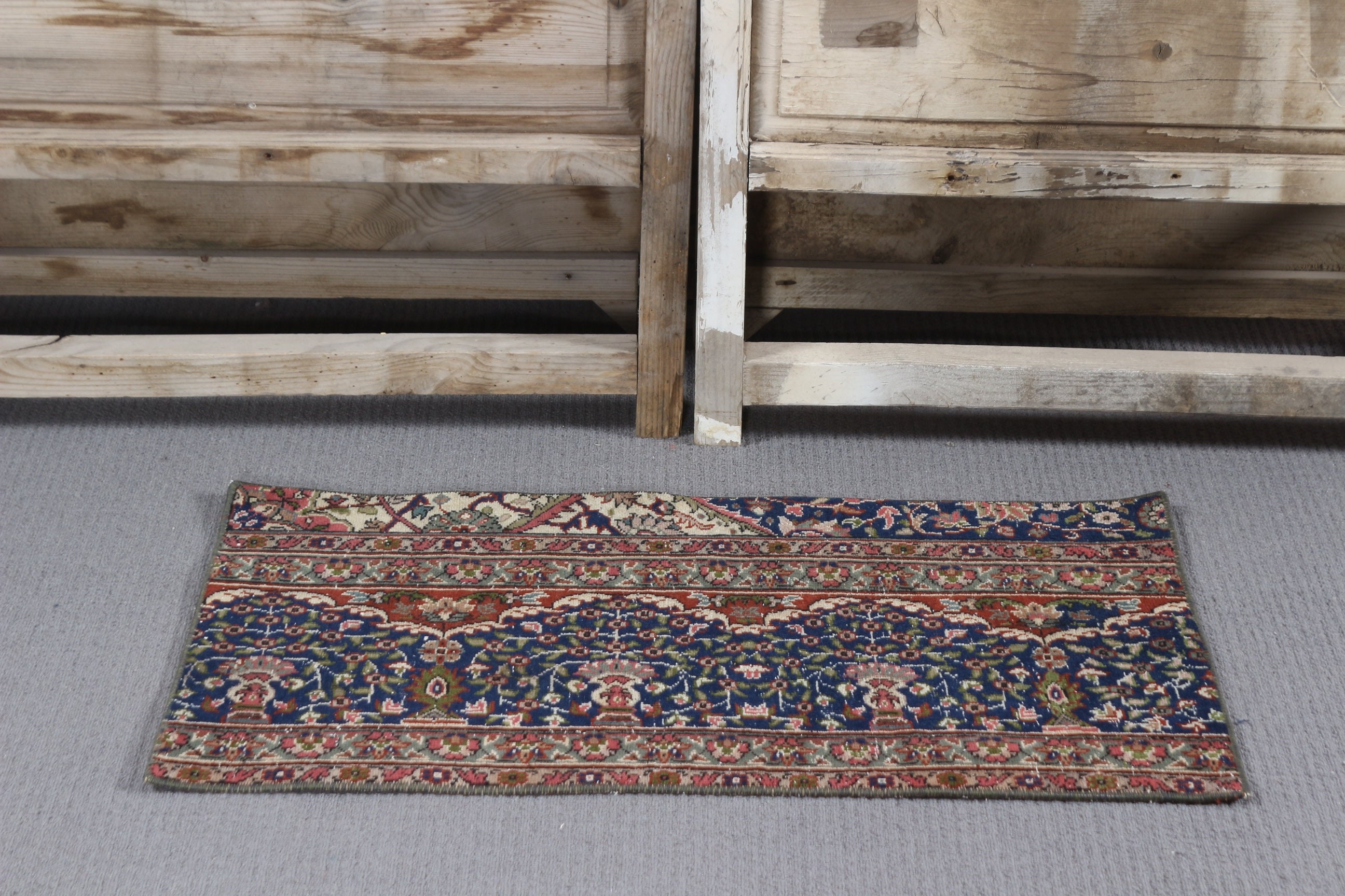 Blue Moroccan Rugs, Old Rugs, 1.5x2.8 ft Small Rugs, Turkish Rug, Vintage Rug, Door Mat Rug, Oriental Rugs, Wall Hanging Rug