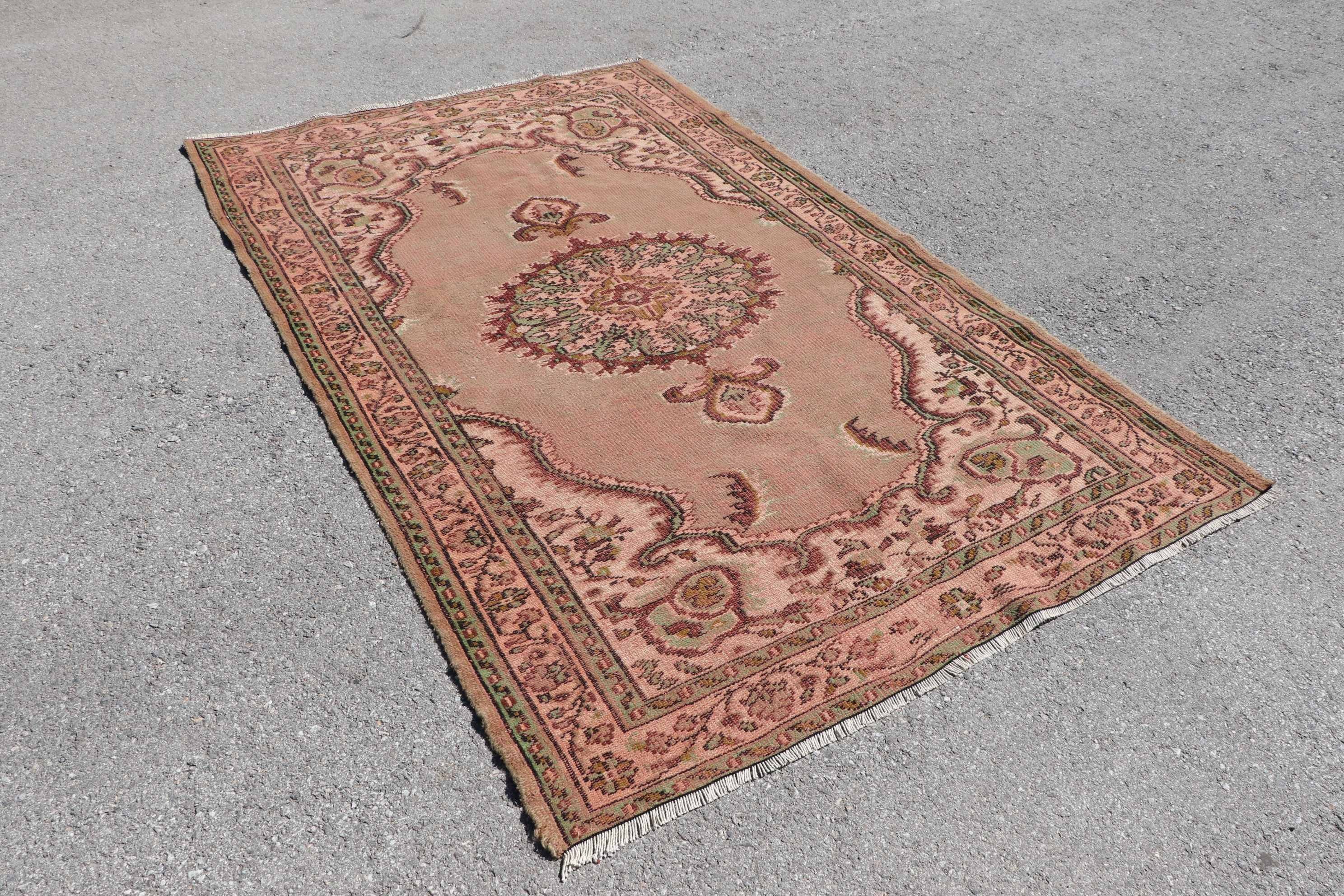 Vintage Rugs, Dining Room Rugs, Kitchen Rug, Living Room Rug, Turkish Rug, Old Rug, Wool Rugs, Red  5.1x8.4 ft Large Rugs