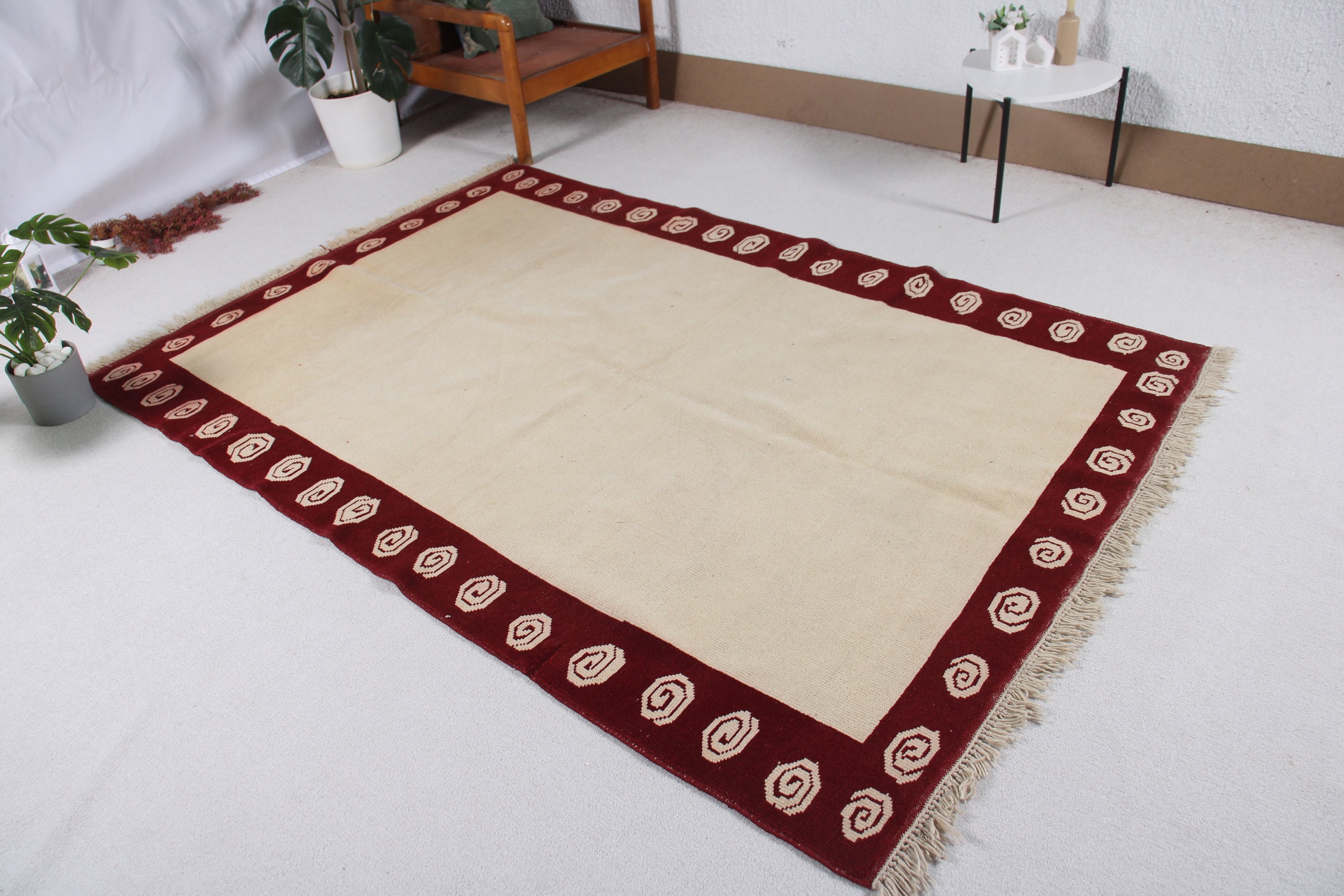 El Yapımı Halı, Türk Halısı, Oturma Odası Halısı, Bej Havalı Halılar, Vintage Halı, Mutfak Halısı, Anadolu Halısı, 5.2x7.5 ft Alan Halıları, Çocuk Halıları