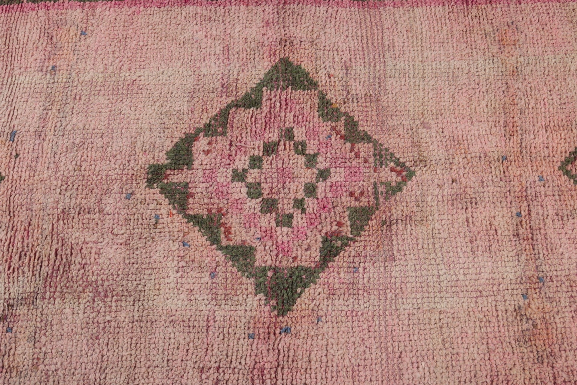 Vintage Halı, Pembe Fas Halısı, Modern Halı, Türk Halıları, Merdiven Halısı, Vintage Runner Halısı, Türkiye Halısı, 2.8x10.9 ft Runner Halısı