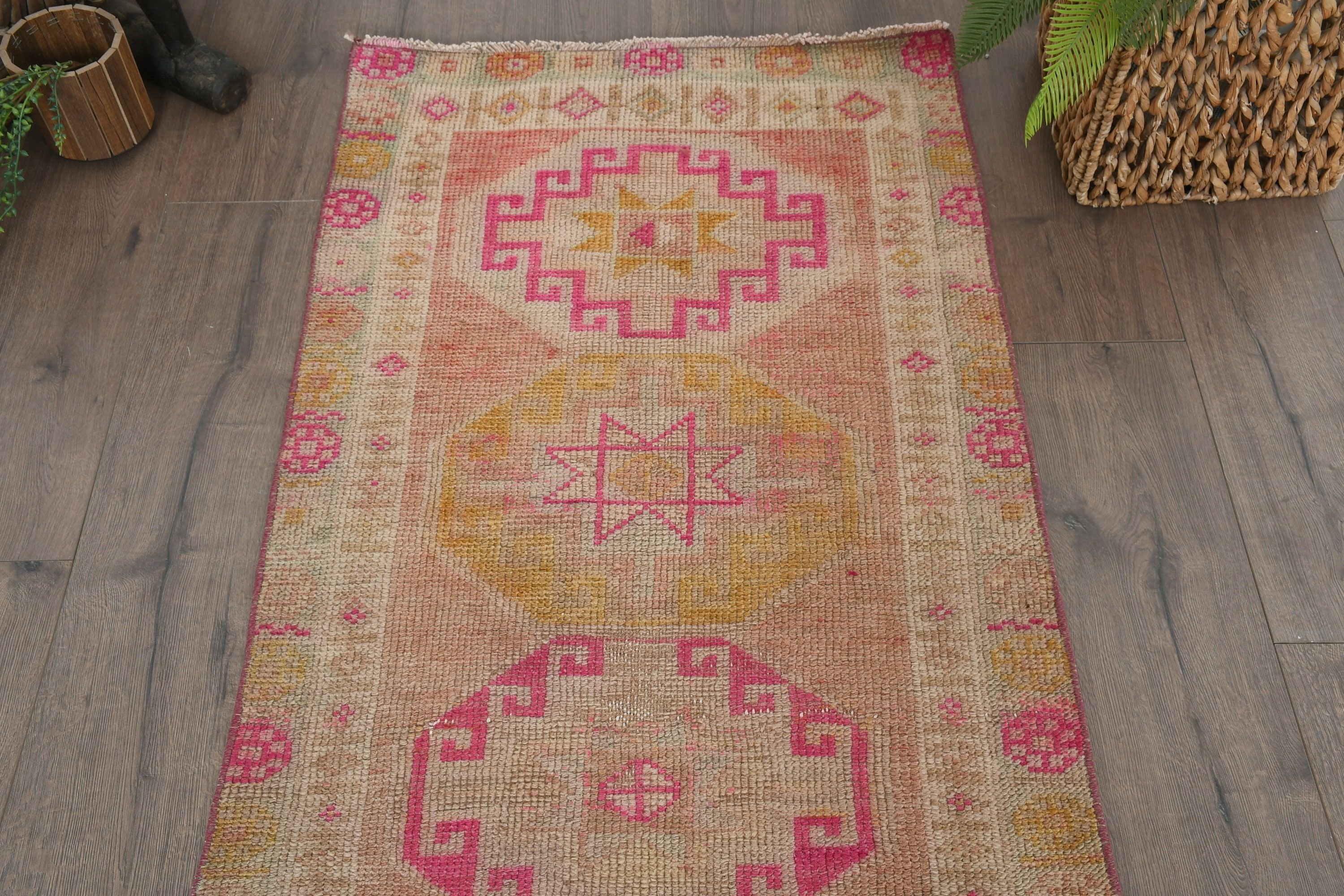 Stair Rug, Home Decor Rug, Wedding Rug, Corridor Rug, Vintage Rugs, Red Anatolian Rug, 2.6x12.5 ft Runner Rug, Anatolian Rug, Turkish Rug