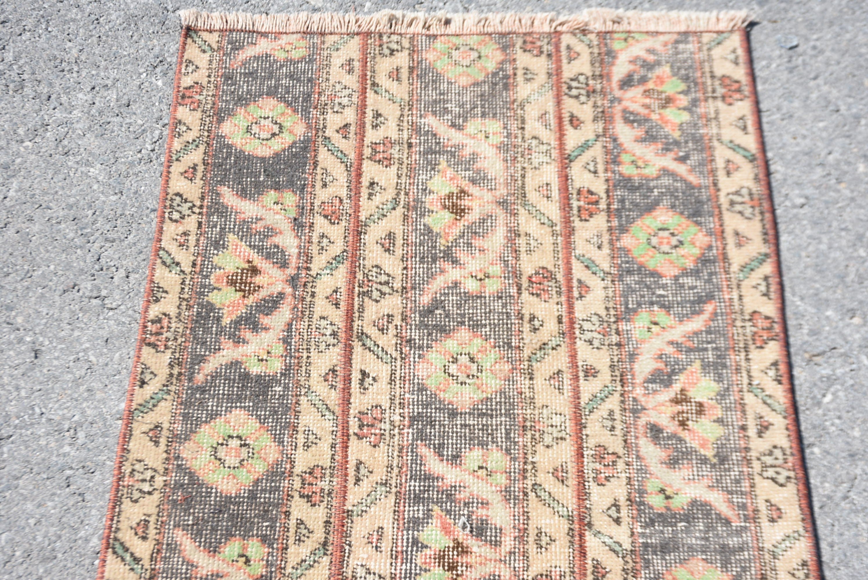 Kitchen Rugs, Bathroom Rug, Old Rug, Vintage Rug, Turkish Rug, Beige Oriental Rugs, 1.9x3.4 ft Small Rugs, Rugs for Nursery, Home Decor Rug