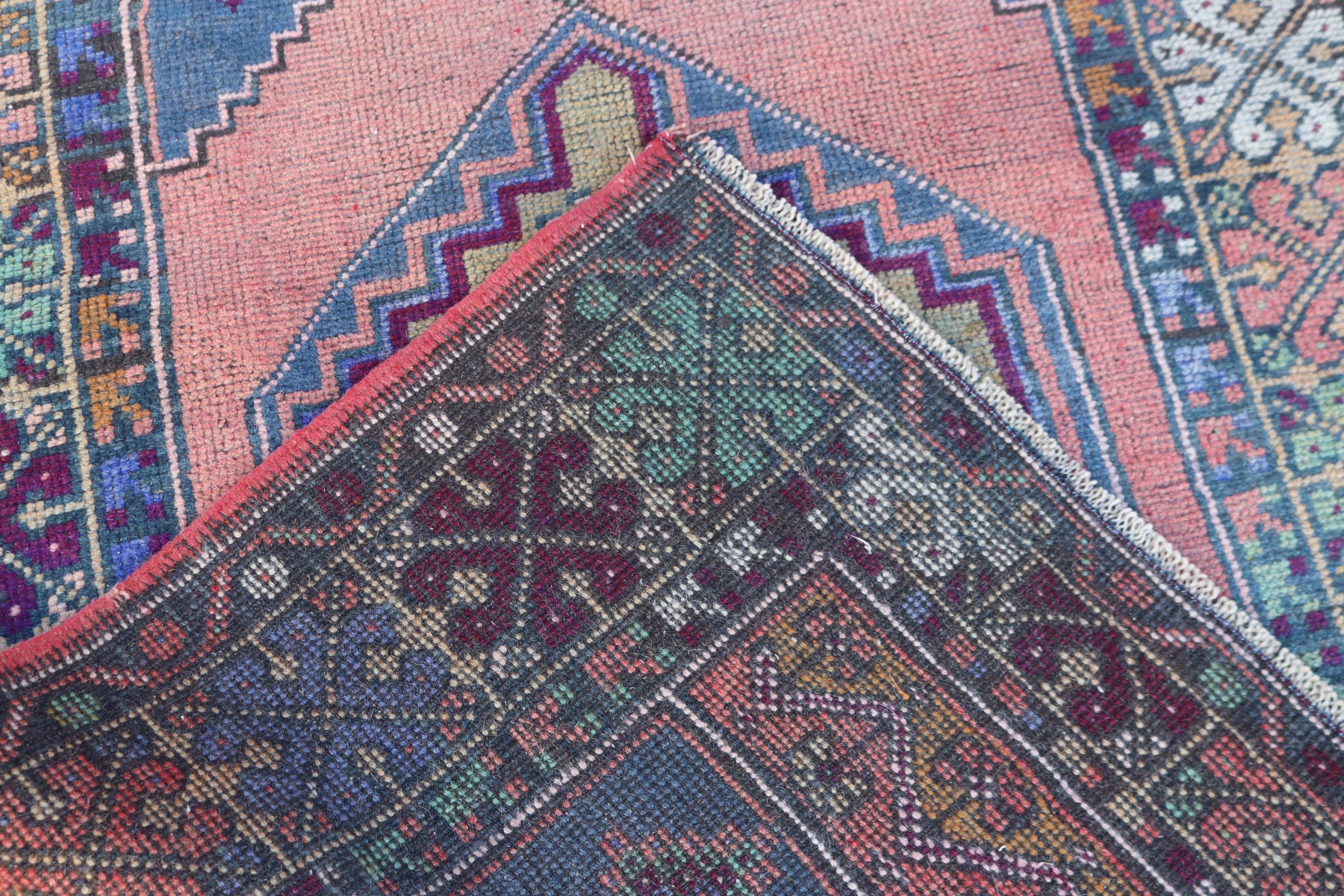 3.4x5.7 ft Accent Halı, Vintage Accent Halılar, Kırmızı Oushak Halı, Türk Halısı, Modern Halılar, Dekoratif Halılar, Vintage Halı, Geometrik Halı