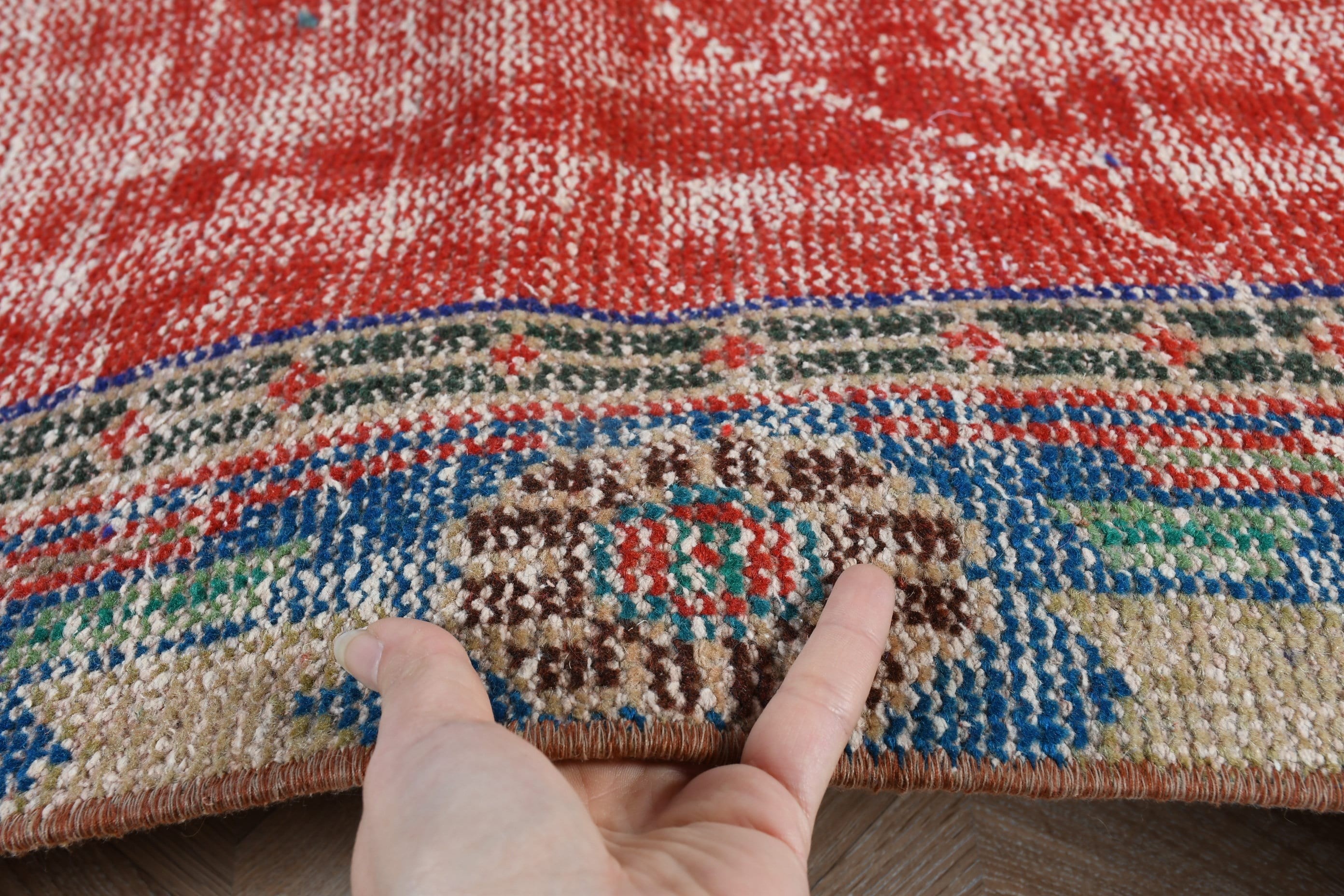 Artistic Rugs, Salon Rugs, Geometric Rug, Vintage Rugs, Turkish Rug, Bedroom Rug, Red Cool Rugs, 5.7x9.6 ft Large Rugs, Handwoven Rug