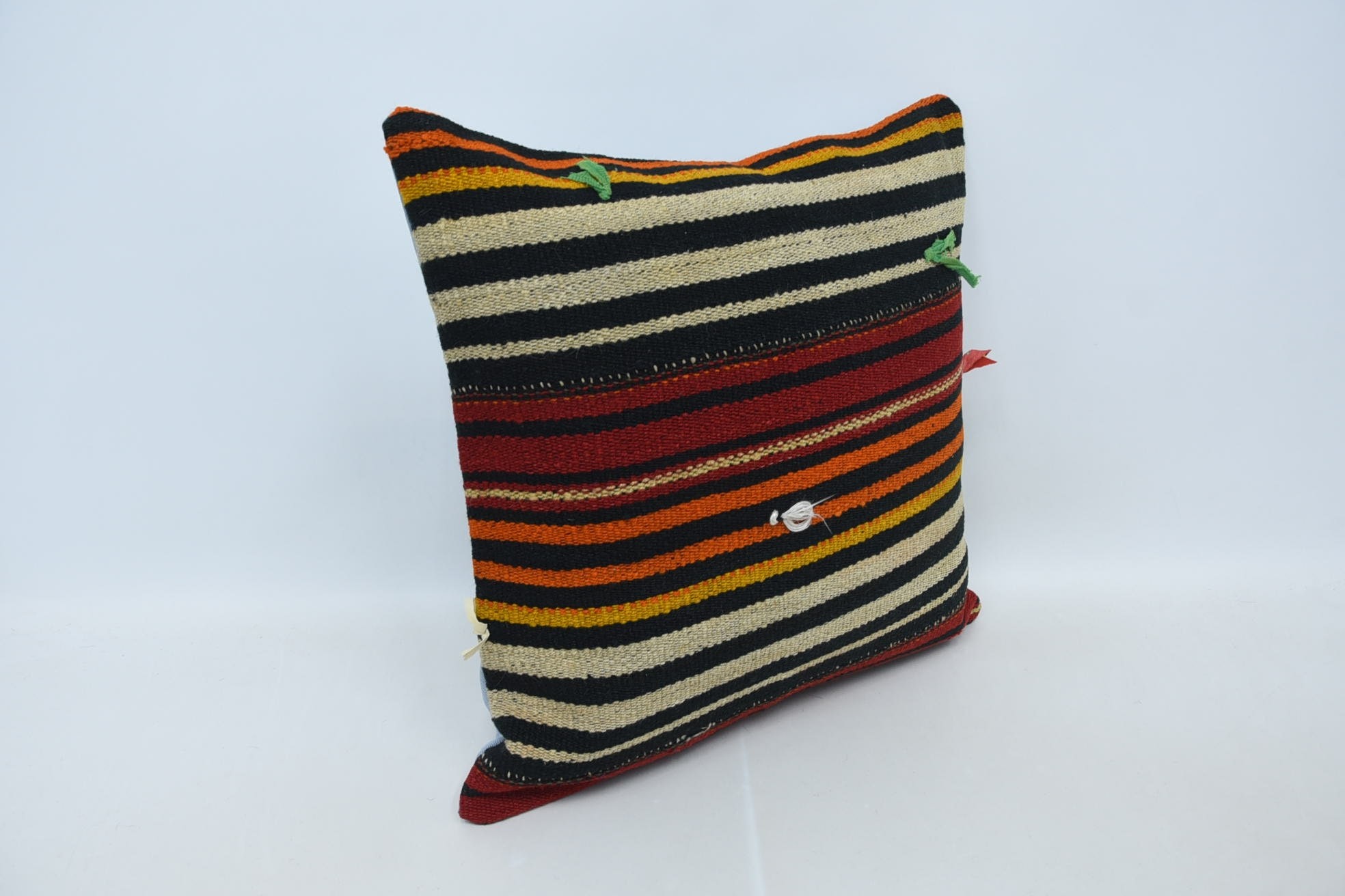 24"x24" Red Pillow, Vintage Kilim Pillow, Kilim Pillow, Handwoven Cushion Cover, Traditional Pillow Sham, Handmade Kilim Cushion