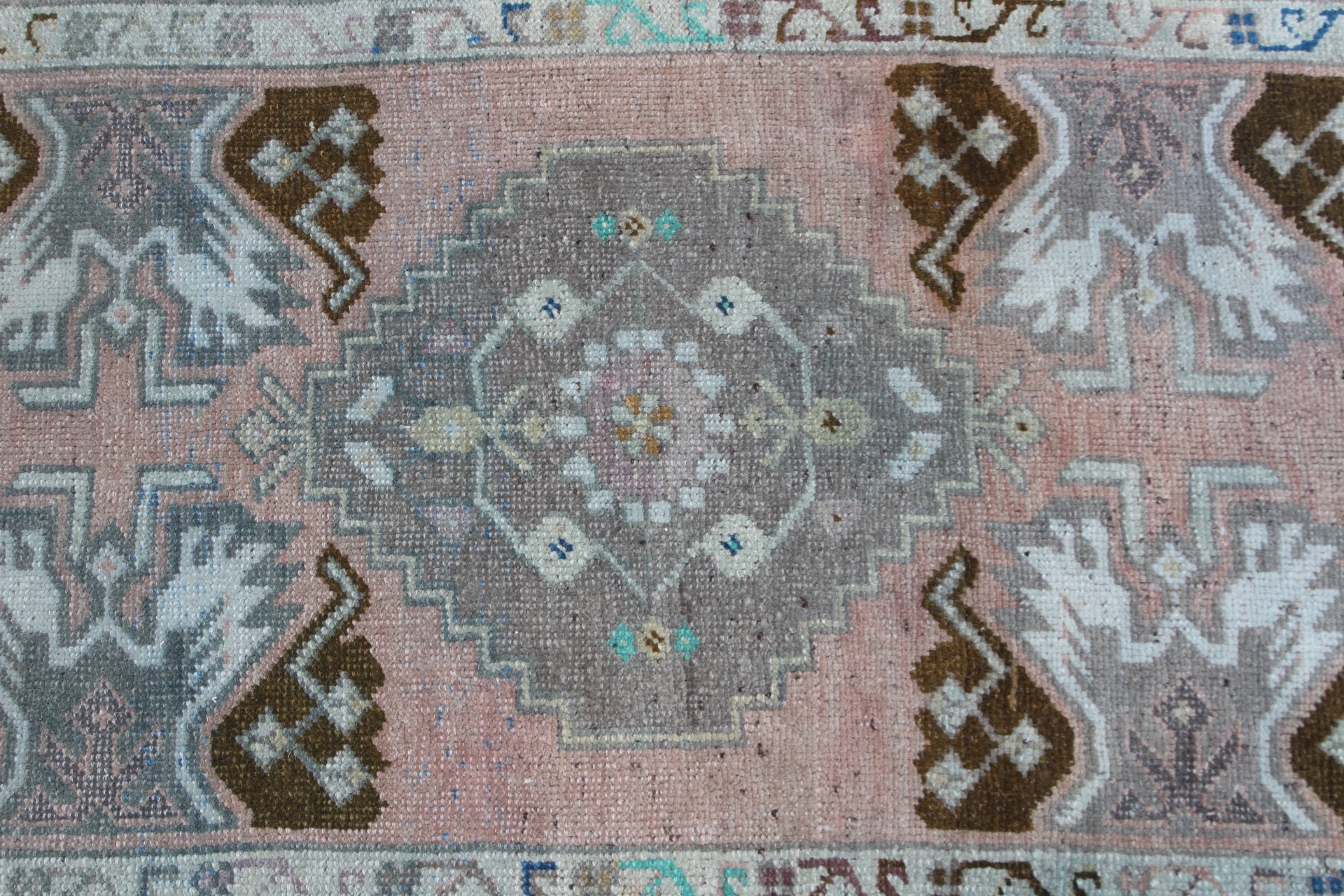 Giriş Halıları, Banyo Halısı, Yeşil Fas Halısı, Yün Banyo Paspas Halısı, Oushak Halısı, Vintage Halılar, Türk Halısı, 1.6x2.9 ft Küçük Halı, Anadolu Halısı