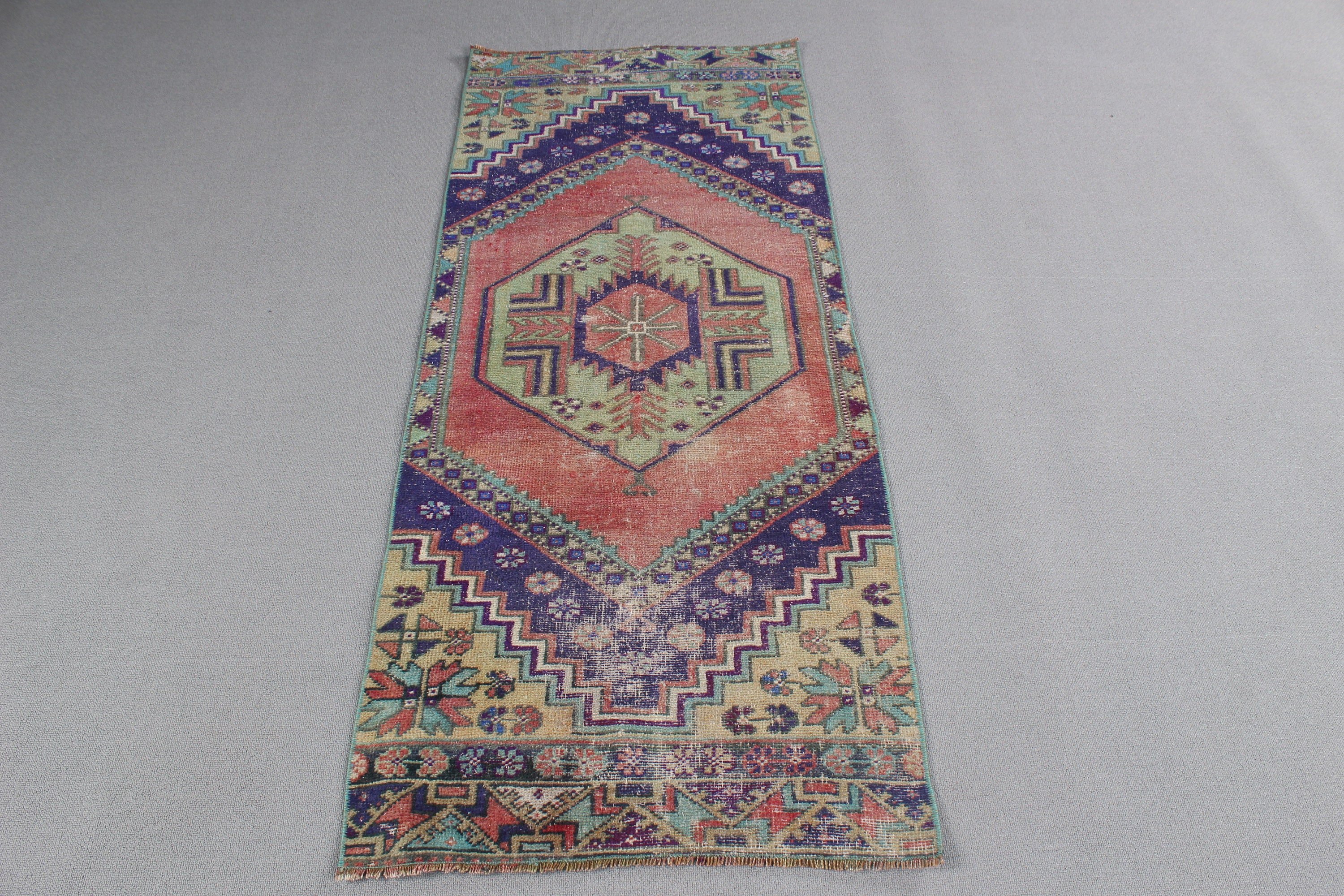 Boho Halı, Koridor Halıları, Vintage Halı, Vintage Yolluk Halıları, Modern Halılar, Türk Halıları, Sanatsal Halılar, Kırmızı Nötr Halılar, 2.2x5.5 ft Yolluk Halısı