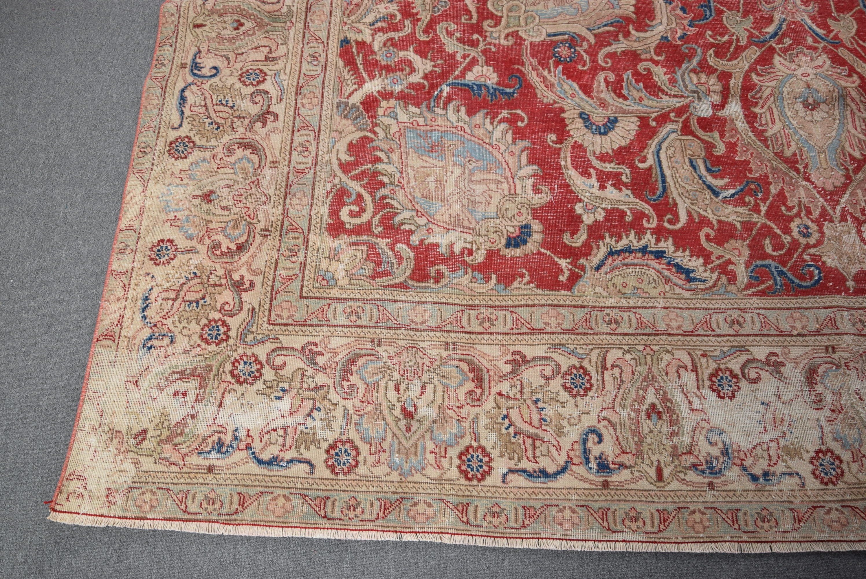 Anadolu Halısı, Salon Halısı, Yer Halısı, Vintage Halı, Türk Halısı, Yemek Odası Halıları, Kırmızı 9.4x13.4 ft Büyük Boy Halı, Türkiye Halıları