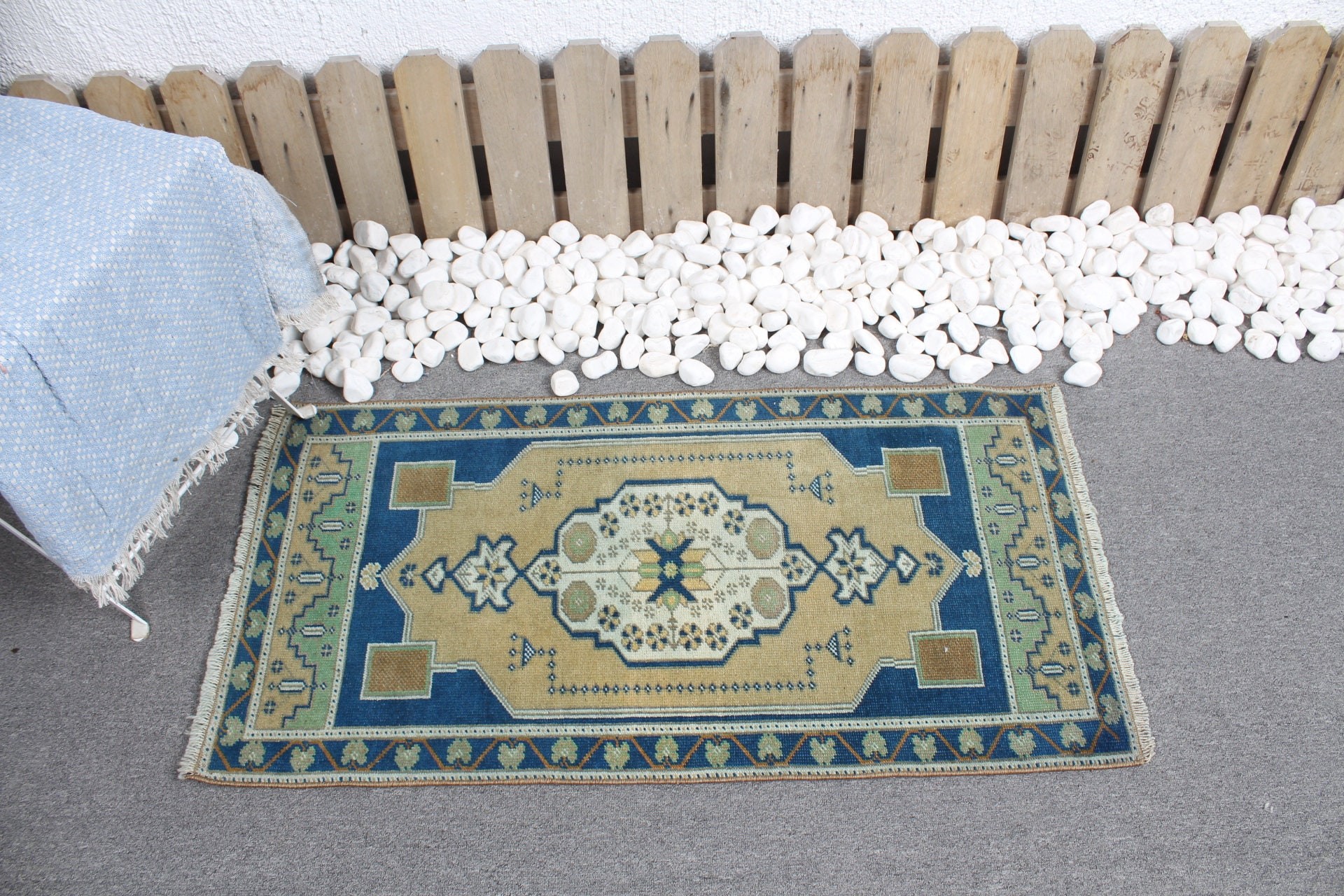 Göçebe Halı, 1.8x3.6 ft Küçük Halı, Mutfak Halıları, Vintage Halı, Türk Halısı, Havalı Halılar, Duvara Asılı Halılar, Sarı Oryantal Halı