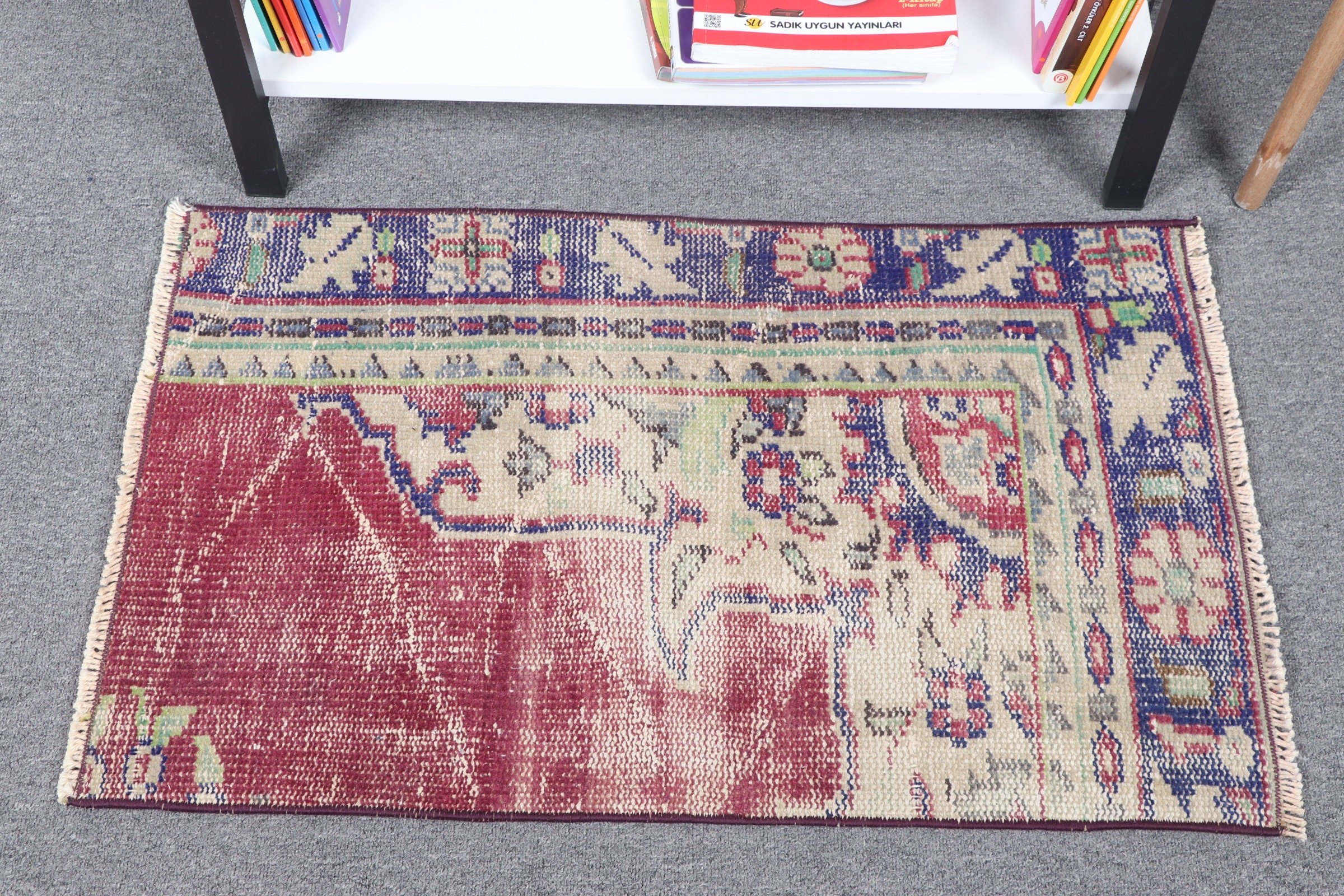 Purple Oriental Rug, Turkish Rug, Antique Rugs, Kitchen Rugs, 1.6x2.6 ft Small Rugs, Wall Hanging Rug, Vintage Rug, Home Decor Rugs