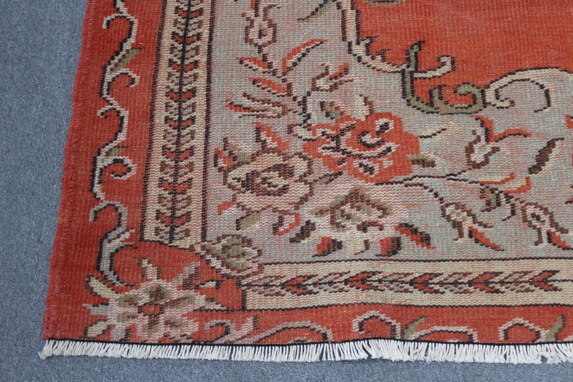 Pastel Rug, Kitchen Rug, Red Wool Rugs, Dining Room Rug, Bedroom Rugs, Oriental Rug, Turkish Rugs, 5.8x8.2 ft Large Rug, Vintage Rugs