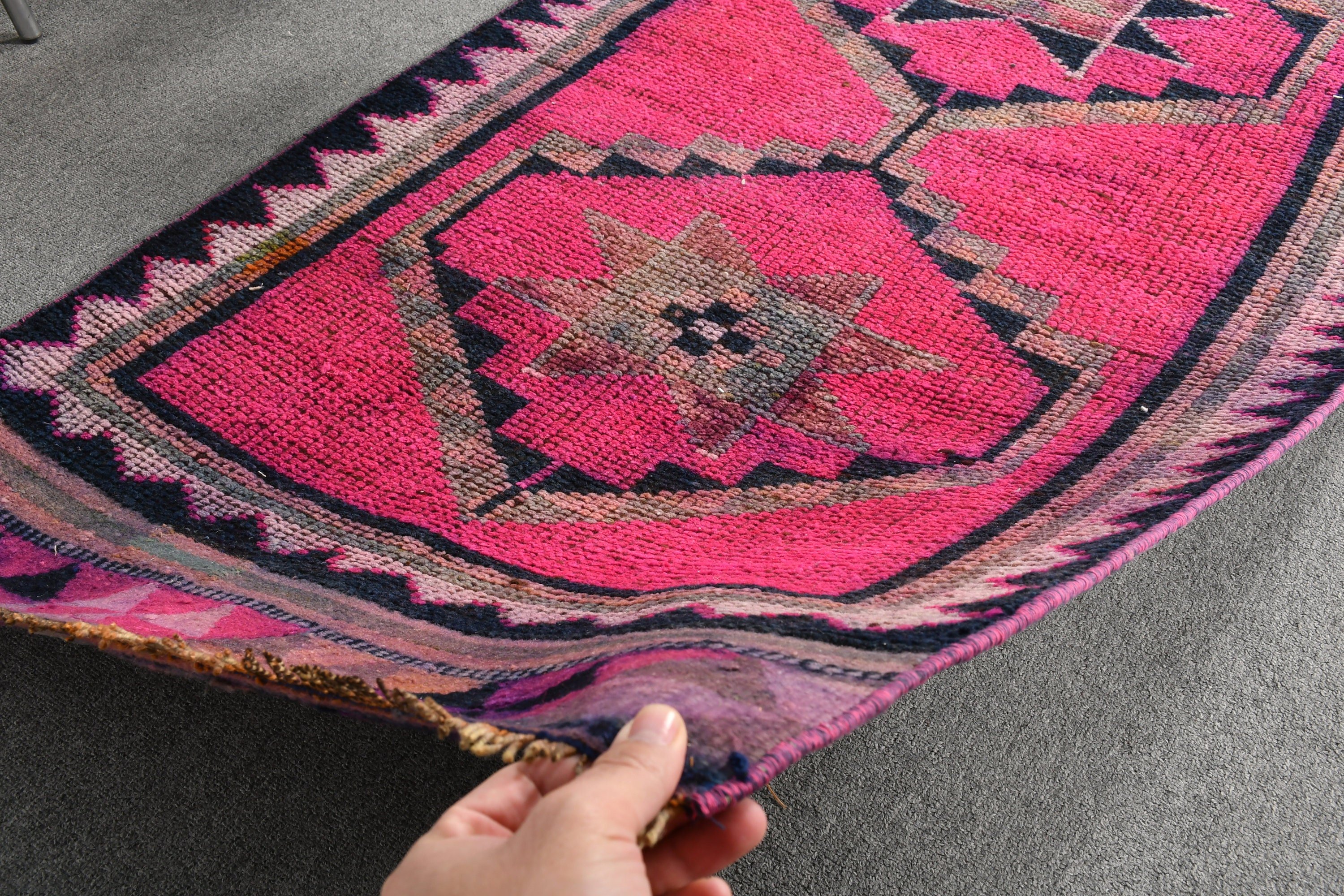 Kitchen Rugs, Vintage Rugs, Pink Home Decor Rug, Rugs for Runner, Old Rug, 2.9x9.8 ft Runner Rug, Turkish Rug, Antique Rug, Home Decor Rug