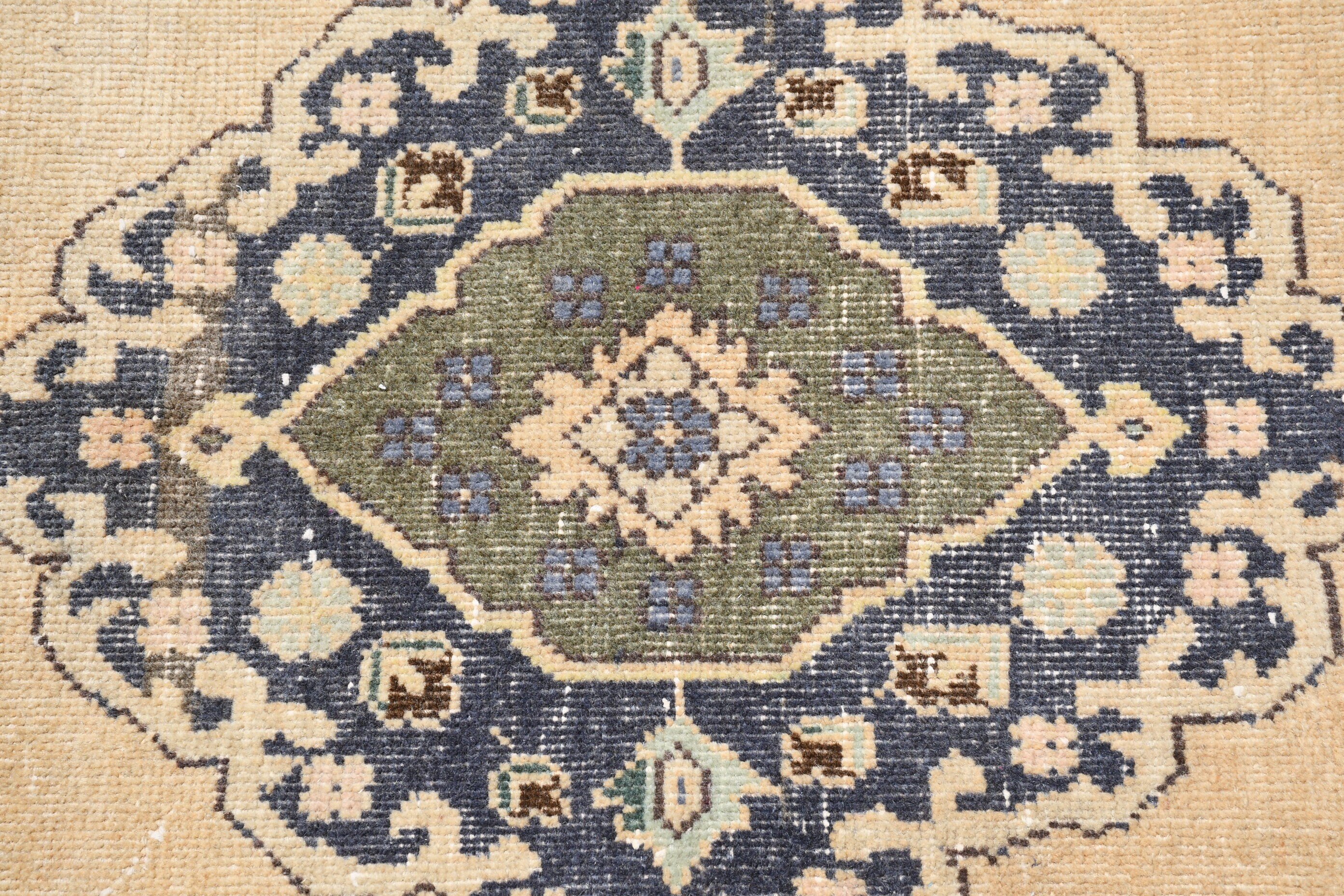 Pastel Rugs, Turkish Rugs, Oriental Rug, Vintage Rug, Hallway Rug, Beige Floor Rug, Bedroom Rug, 3.7x11.9 ft Runner Rug, Rugs for Corridor
