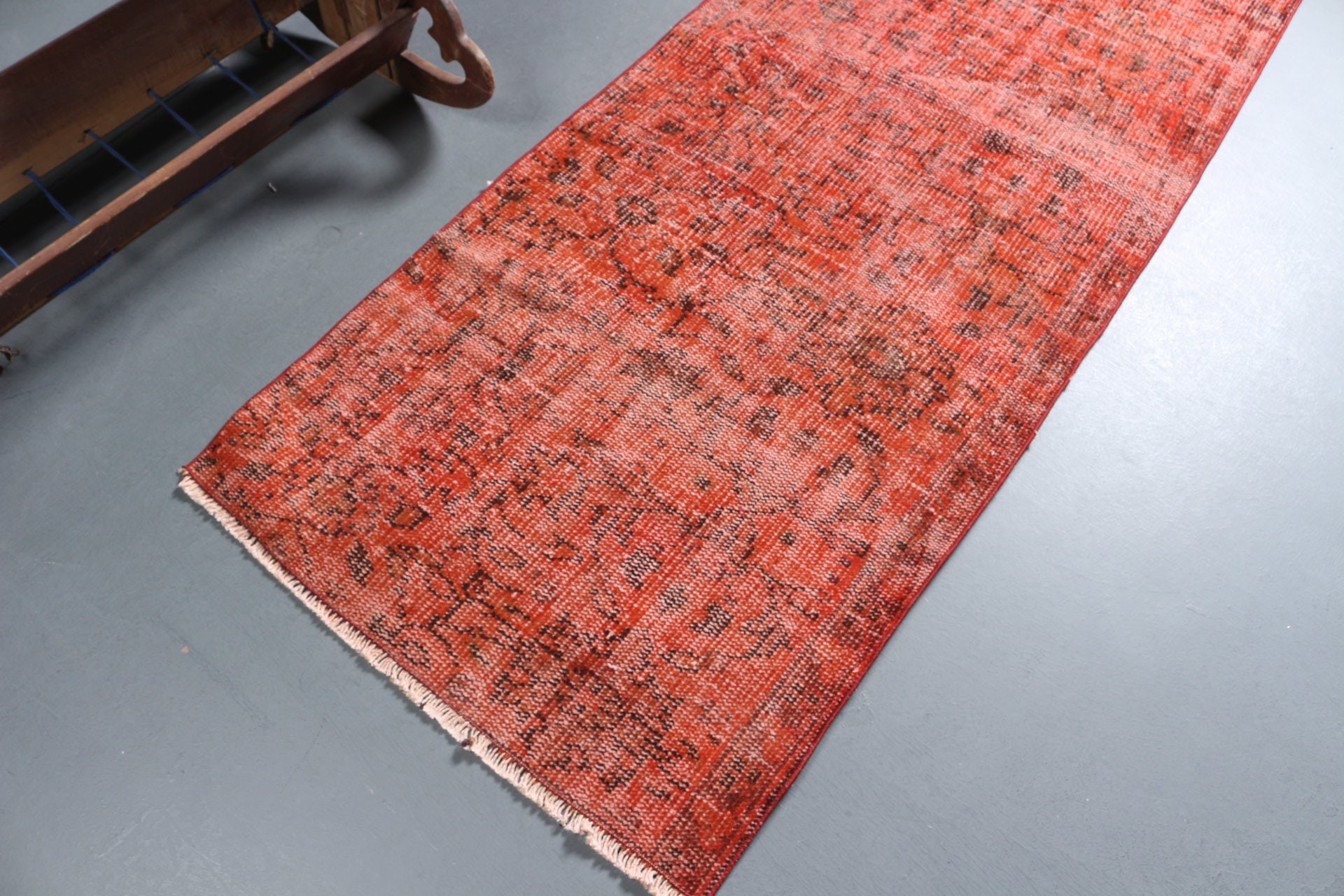 Corridor Rug, Red Cool Rug, 2.7x7.1 ft Runner Rugs, Turkish Rug, Rugs for Runner, Kitchen Rug, Oriental Rugs, Floor Rug, Vintage Rug