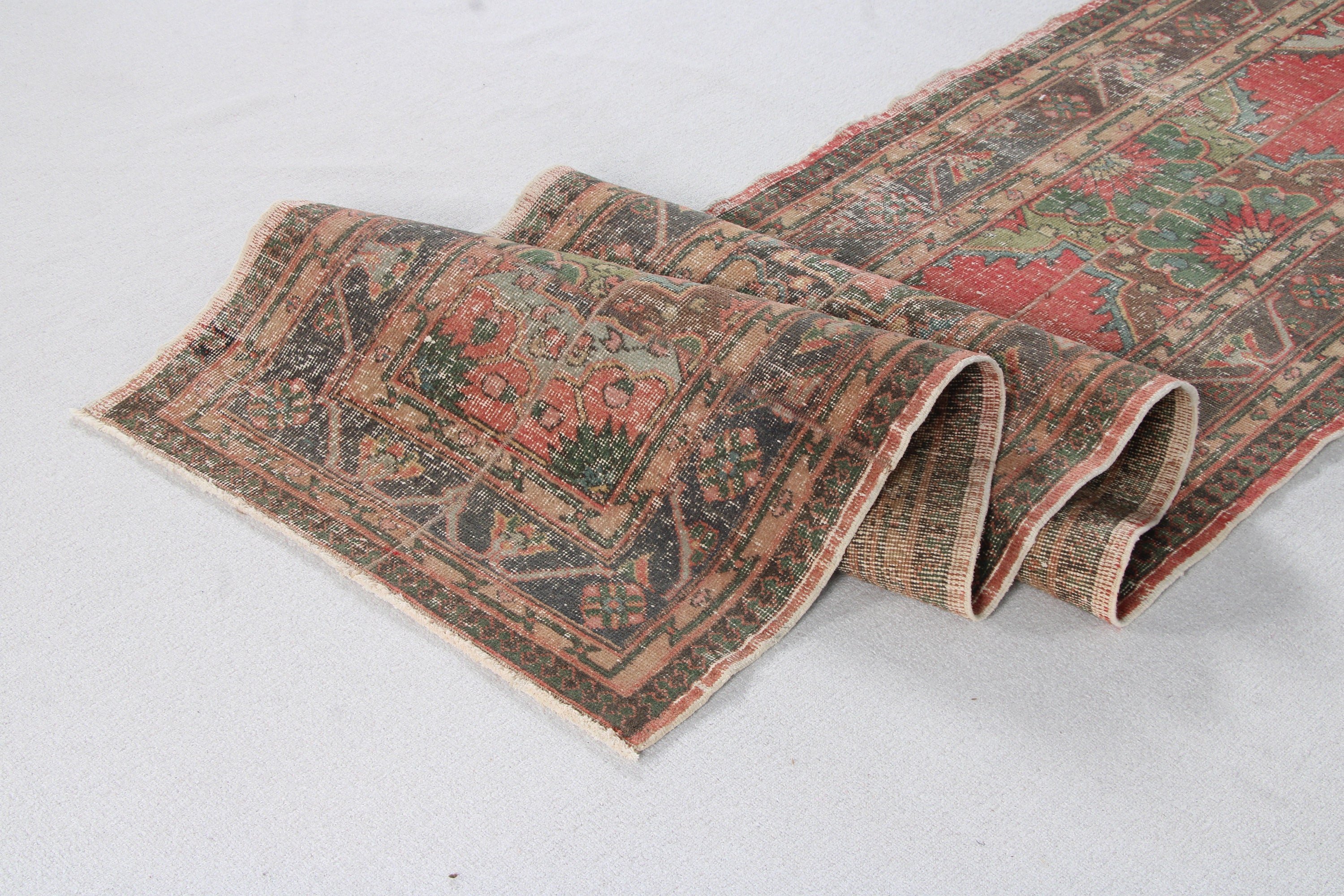 Koridor Halısı, Vintage Yolluk Halıları, Modern Halılar, Türk Halısı, Vintage Halılar, Fas Halıları, 2.7x11.1 ft Runner Halıları, Kırmızı Anadolu Halıları