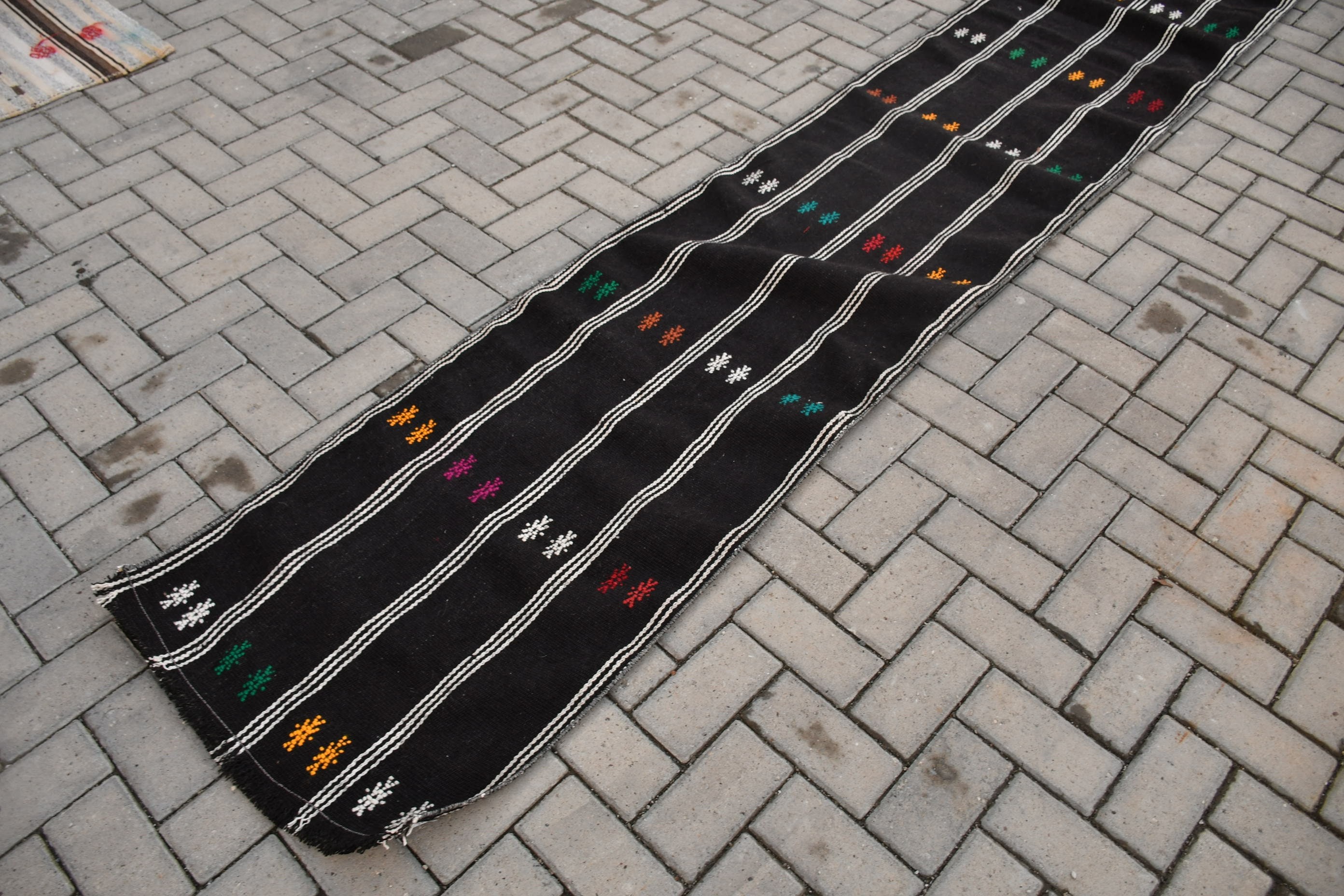 Yer Halısı, Kilim, Türk Halısı, Vintage Halılar, Doğal Halı, Mutfak Halıları, Merdiven Halısı, Oushak Halısı, Siyah Mutfak Halısı, 2x16,8 ft Yolluk Halıları