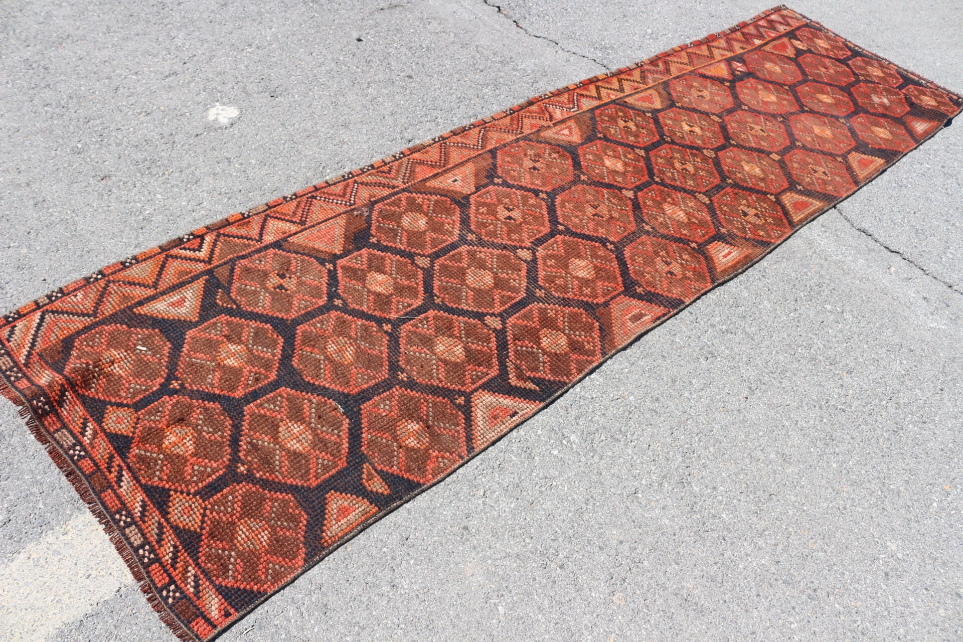 Türk Halıları, Koridor Halıları, Merdiven Halıları, Merdiven Halıları, 2.6x10 ft Runner Halısı, Vintage Halı, Kırmızı Ev Dekor Halıları, Fas Halısı, Yün Halıları