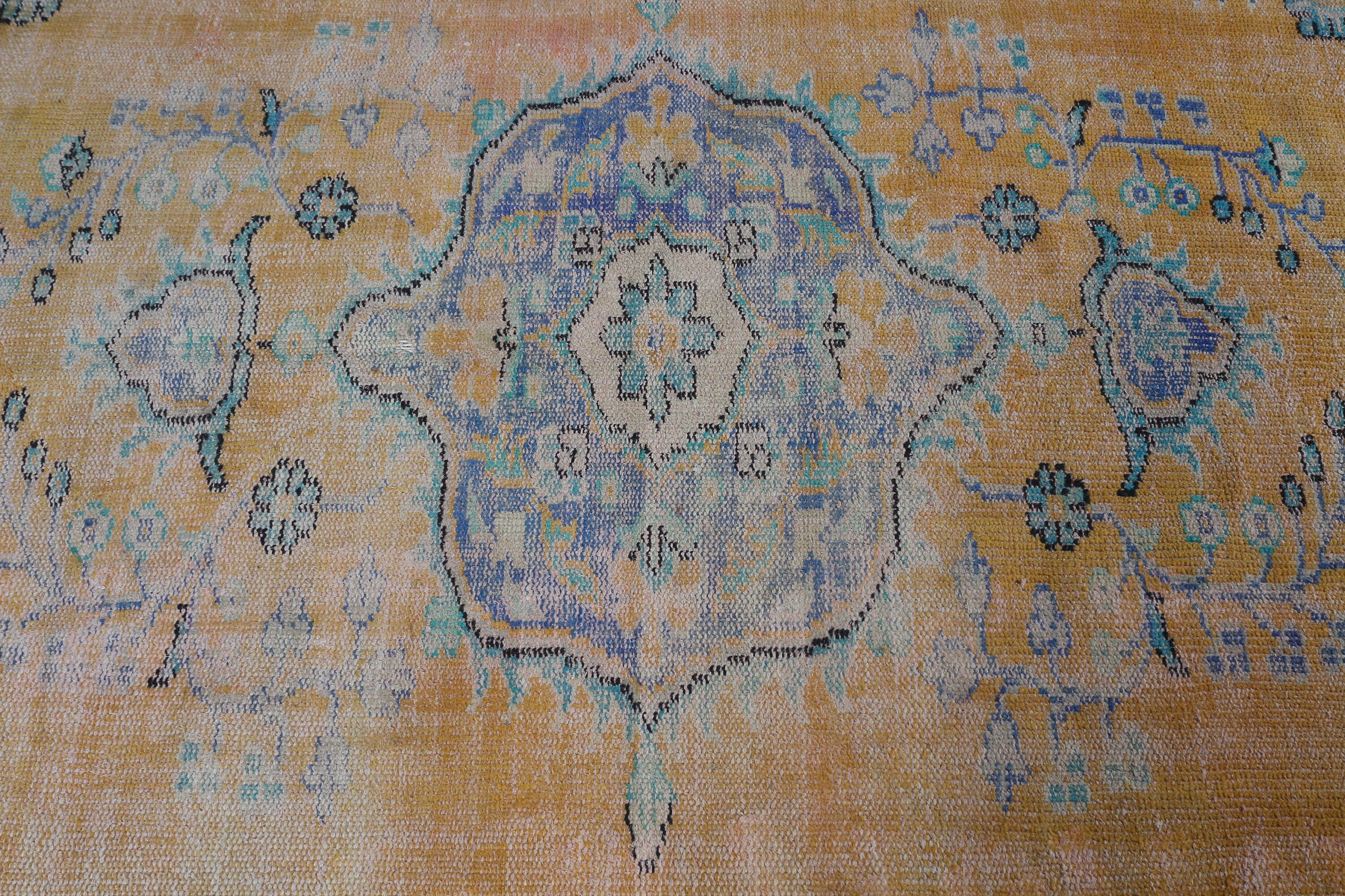 Türk Halısı, Antika Halı, Yemek Odası Halısı, Vintage Halılar, Ofis Halısı, Anadolu Halıları, 4.1x7.2 ft Alan Halısı, İç Mekan Halısı, Sarı Anadolu Halısı