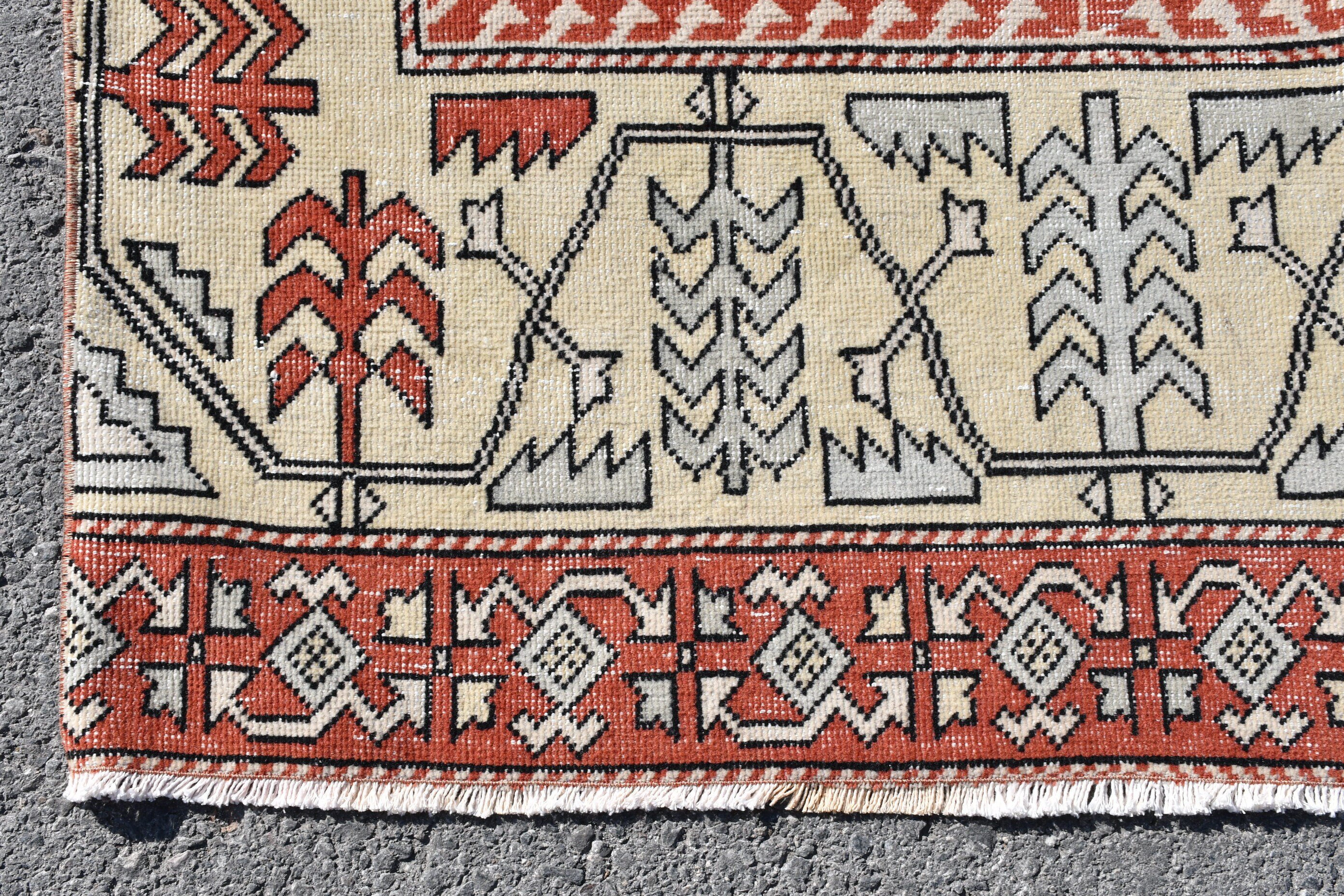 Living Room Rugs, Rugs for Dining Room, Kitchen Rug, 4.1x10.1 ft Large Rug, Vintage Rug, Turkish Rugs, Oushak Rug, Bedroom Rug, Natural Rug