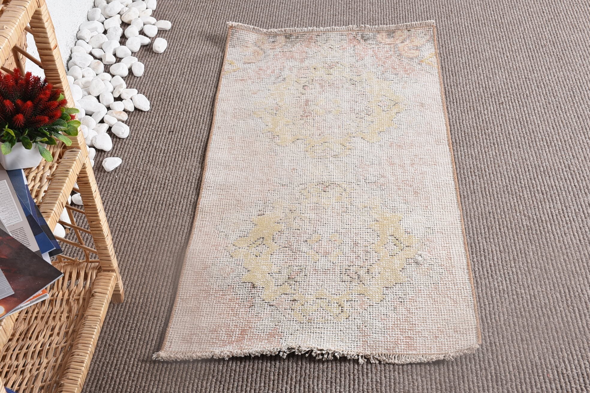 Home Decor Rugs, Turkish Rug, Rugs for Nursery, Floor Rug, Entry Rugs, 1.9x3.9 ft Small Rug, Retro Rug, Vintage Rug, Wall Hanging Rug