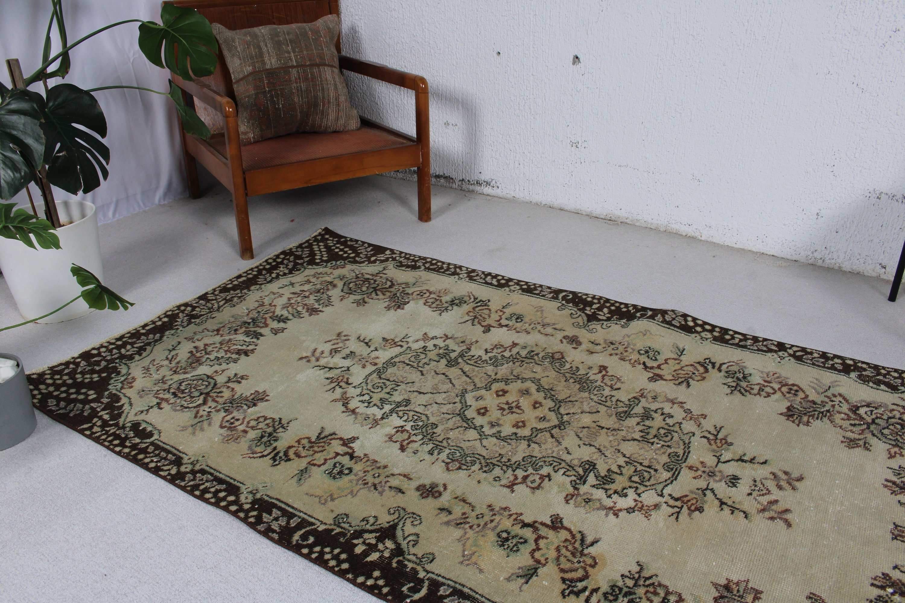 Türk Halıları, Yemek Odası Halıları, Lüks Halı, Vintage Halılar, 3,8x6,8 ft Alan Halıları, Aztek Halısı, Oushak Halısı, Boho Bölge Halıları, Bej Anadolu Halısı