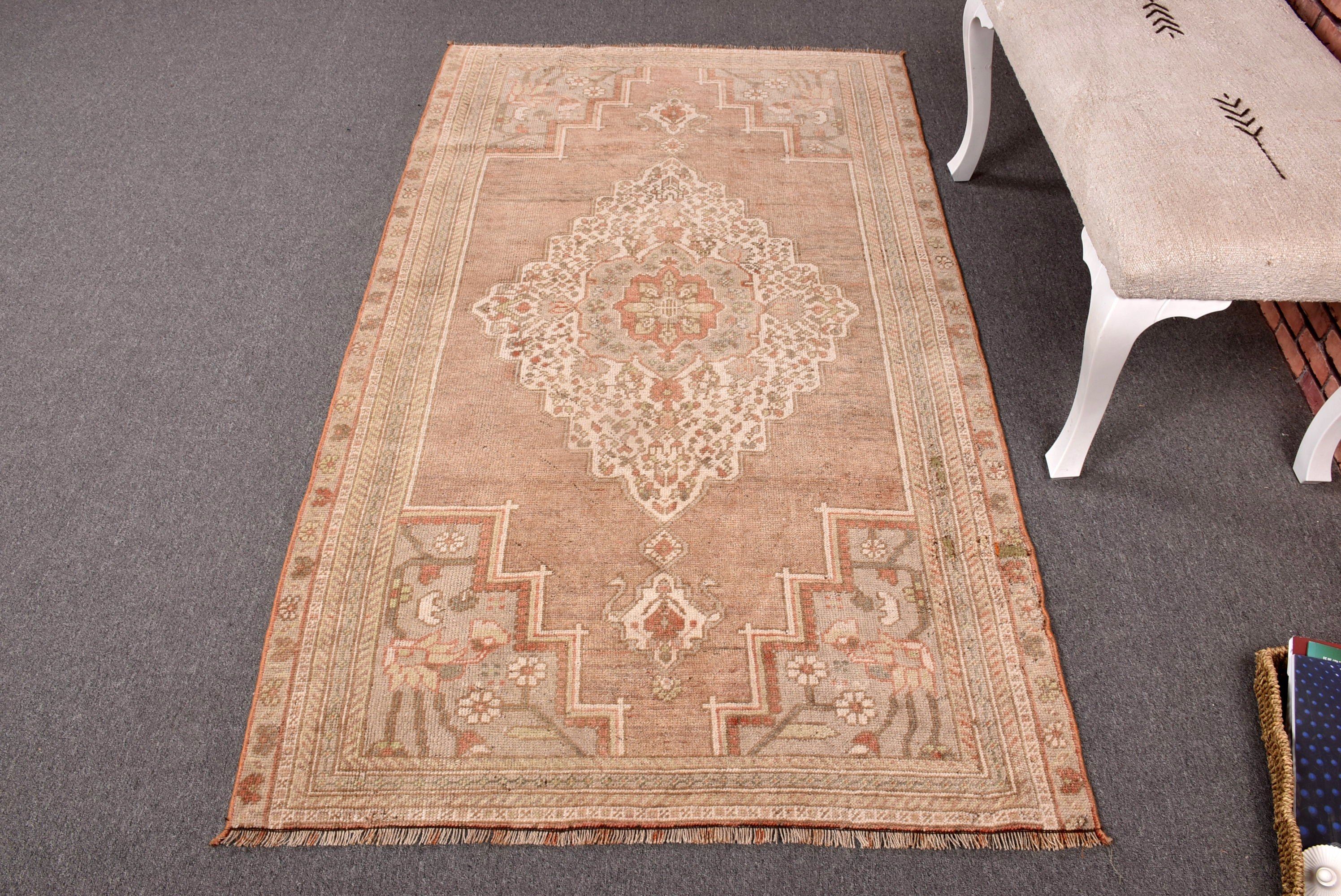 3,5x6,3 ft Accent Halı, Yatak Odası Halısı, Çocuk Halıları, Yeşil Mutfak Halısı, Egzotik Halı, Oushak Halıları, Türk Halıları, Vintage Halı, Ev Dekorasyonu Halıları