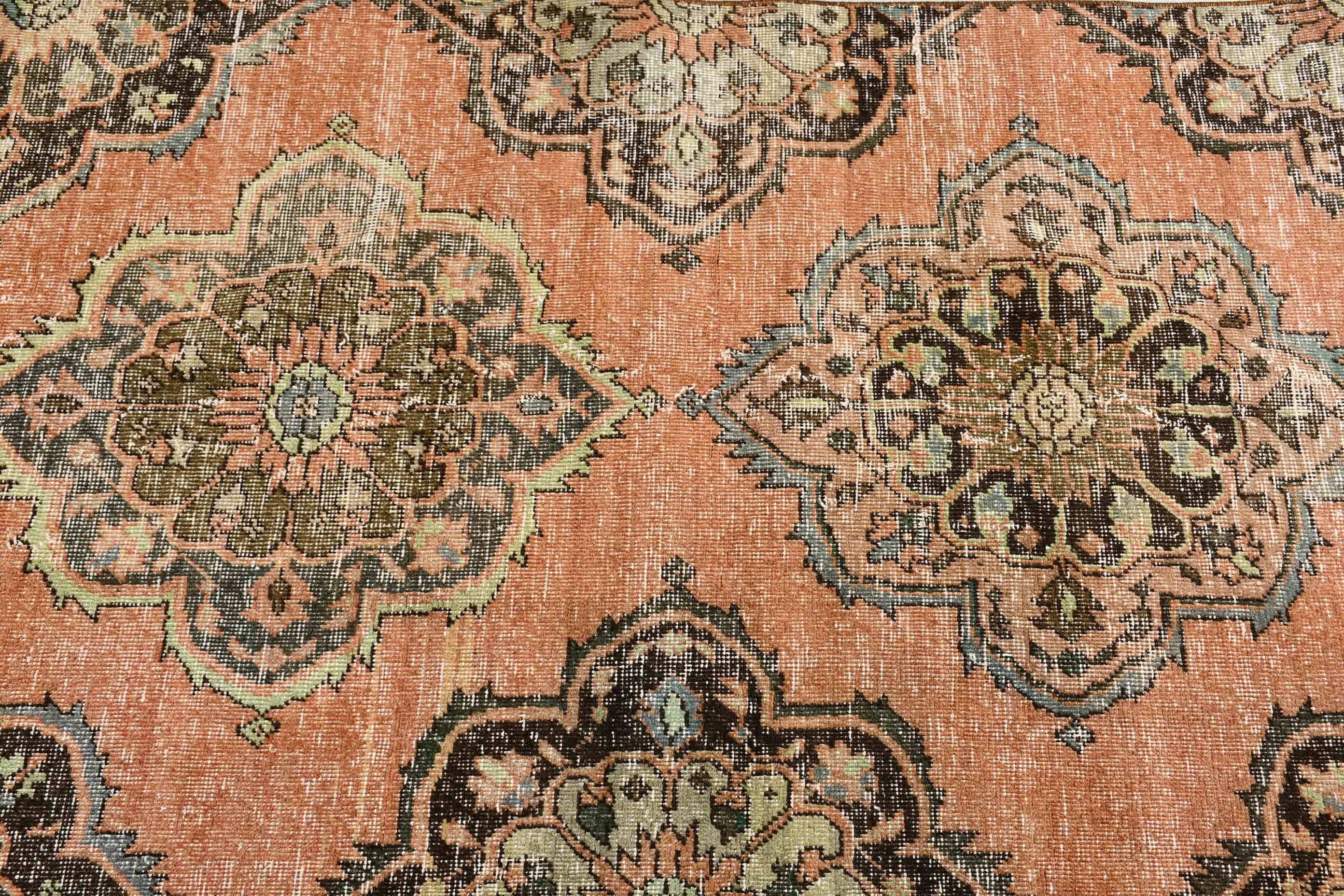 Corridor Rugs, Oriental Rug, Vintage Rugs, Art Rug, Turkish Rug, Kitchen Rug, Antique Rugs, 3.3x9.3 ft Runner Rug, Orange Home Decor Rugs