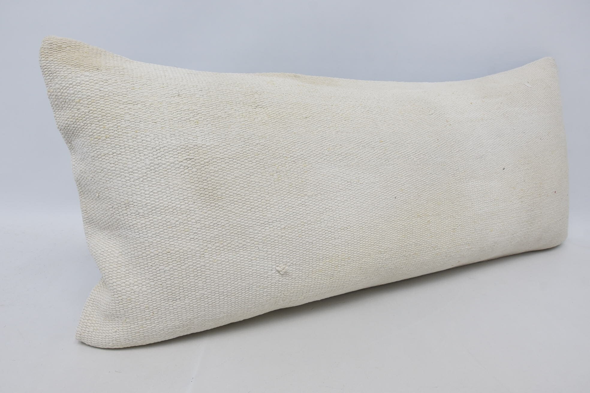 Vintage Kilim Pillow, Boho Pillow, Customized Cushion Cover, Kilim Pillow Cover, 16"x36" White Pillow Sham, Handwoven Pillow Cover Pillow