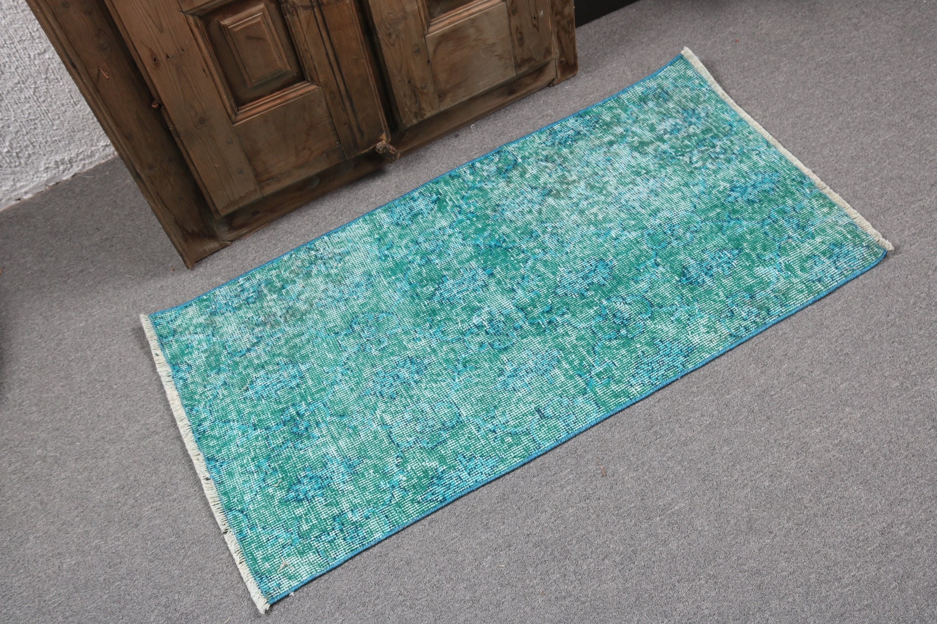 Rugs for Car Mat, Handwoven Rug, Green Statement Rugs, 2x3.7 ft Small Rug, Kitchen Rugs, Vintage Rugs, Turkish Rug, Small Vintage Rug