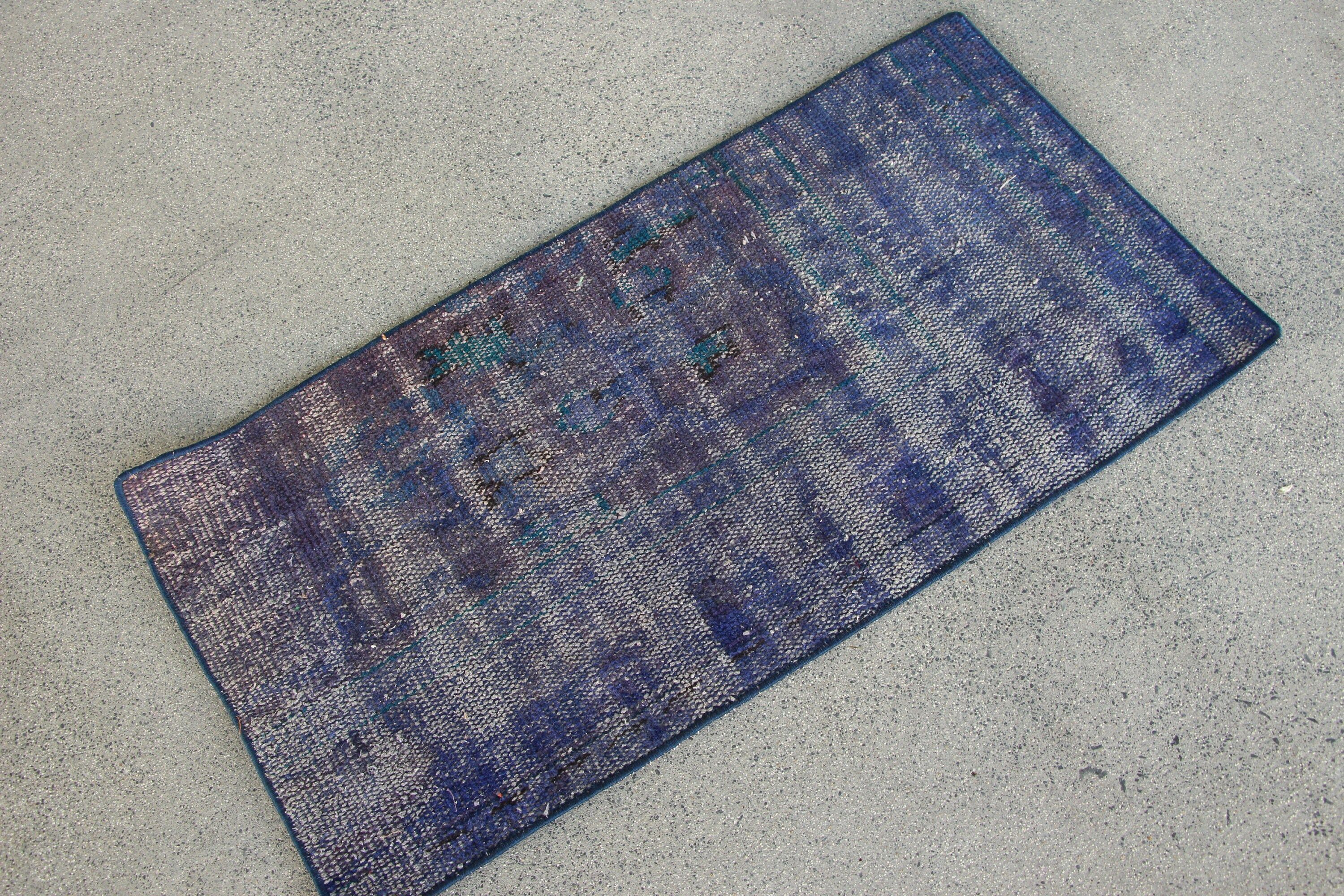 Turkish Rug, Blue Bedroom Rug, Door Mat Rugs, Bedroom Rug, Rugs for Nursery, 1.6x3.3 ft Small Rugs, Old Rug, Vintage Rugs, Home Decor Rug