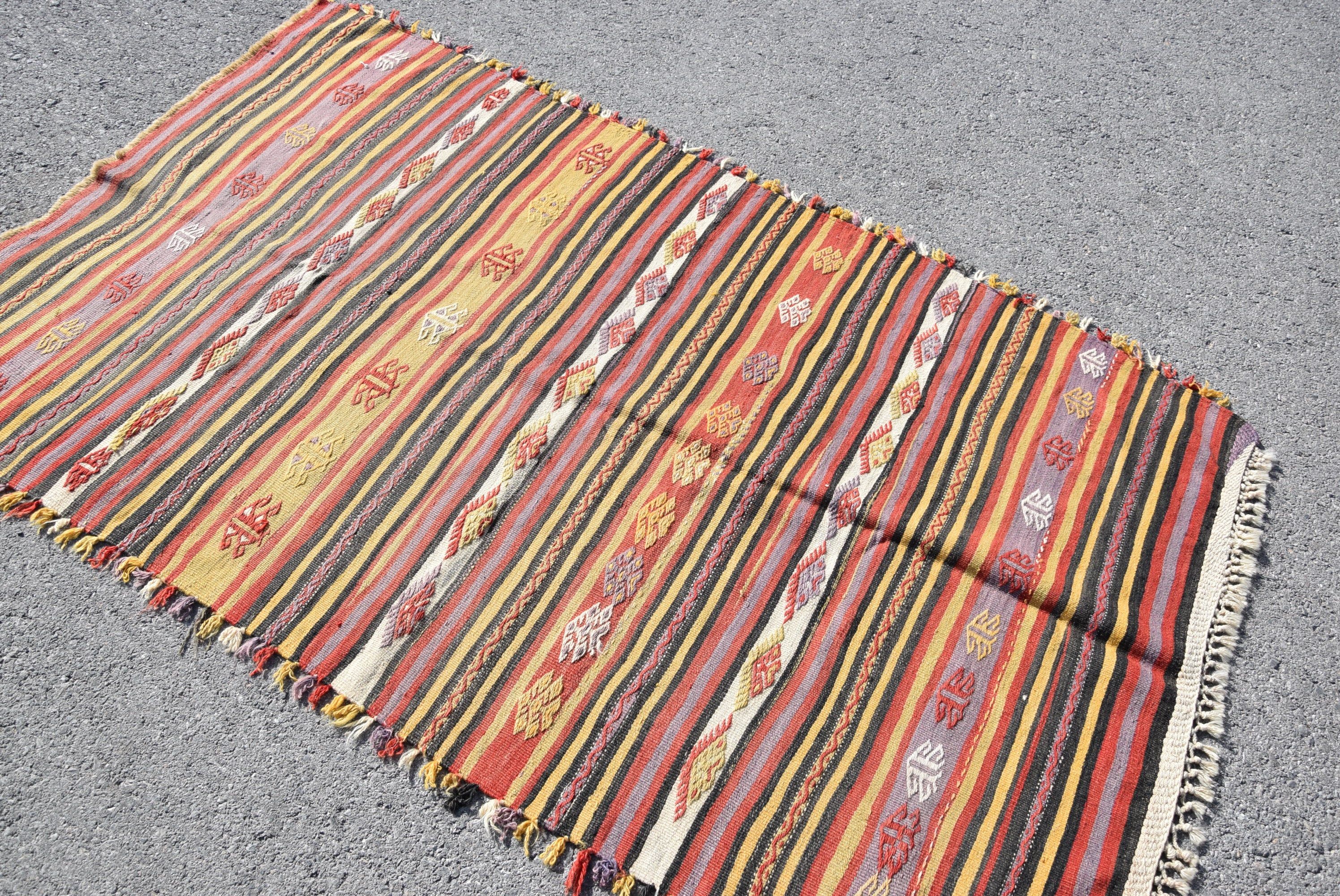 Türk Halısı, Kırmızı Fas Halıları, Yün Halılar, Vintage Halılar, Kilim, Antika Halı, Yemek Odası Halısı, Pastel Halı, 3,9x6,6 ft Alan Halısı, İç Mekan Halısı