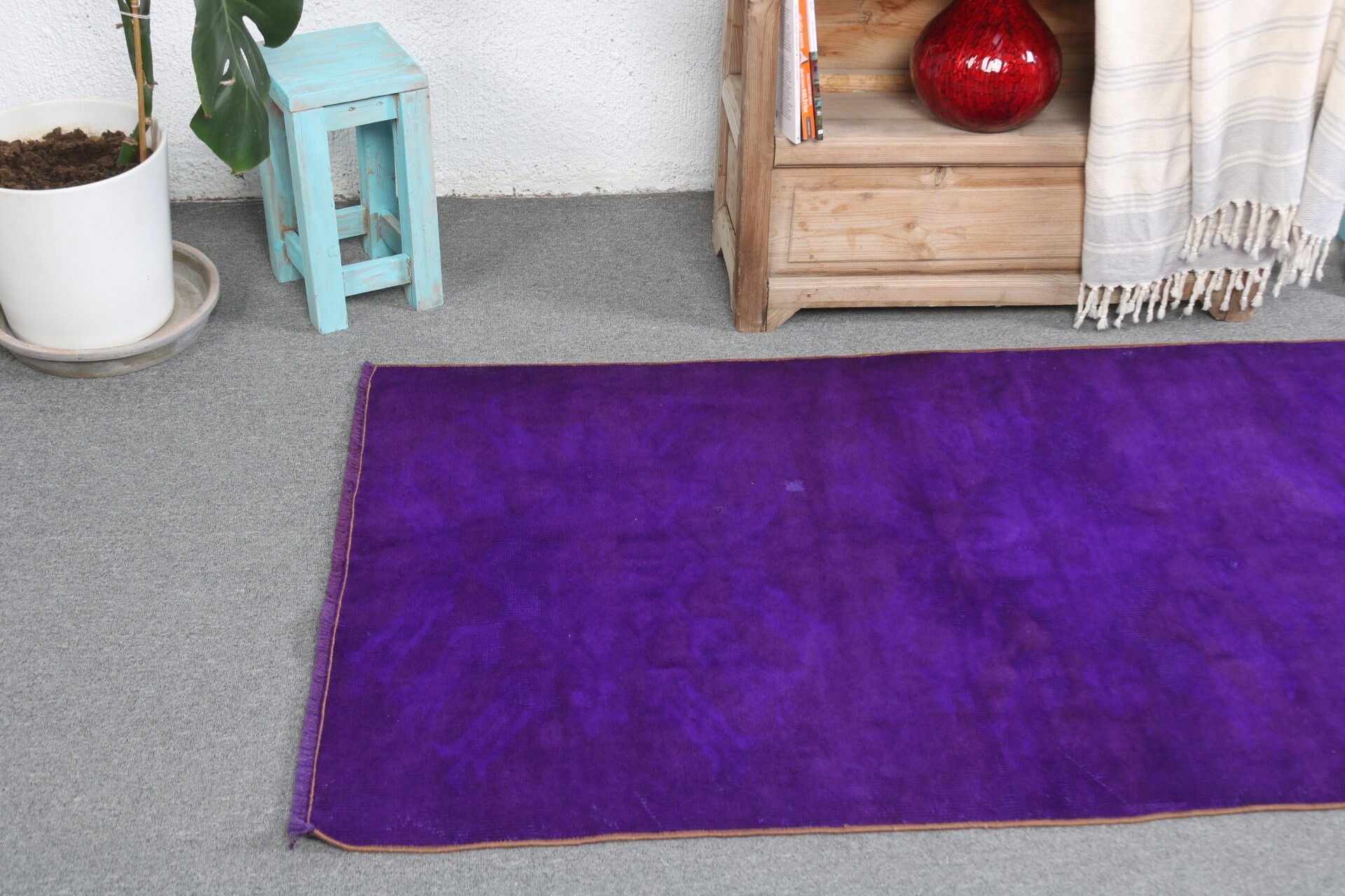 Kitchen Rug, Vintage Decor Rugs, Turkish Rug, 2.8x6 ft Accent Rug, Wool Rug, Oriental Rugs, Vintage Rug, Entry Rugs, Rugs for Bedroom