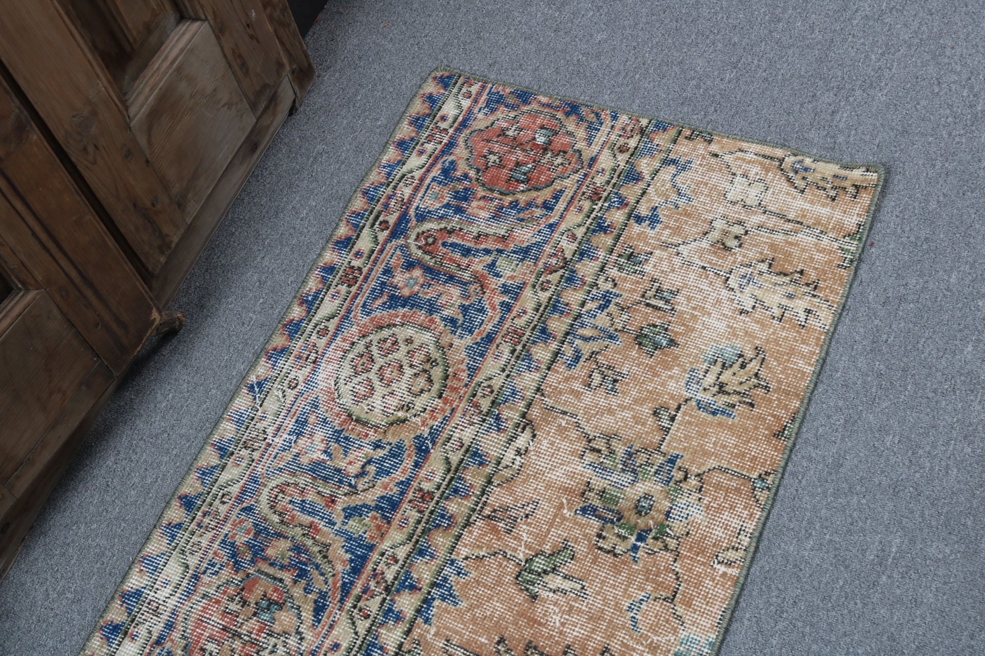 Yatak Odası Halısı, Düz Dokuma Halılar, 2x3,6 ft Küçük Halı, Boho Halıları, Türk Halıları, Turuncu Geometrik Halı, Araba Paspas Halısı, Vintage Halı, Duvar Asılı Halılar