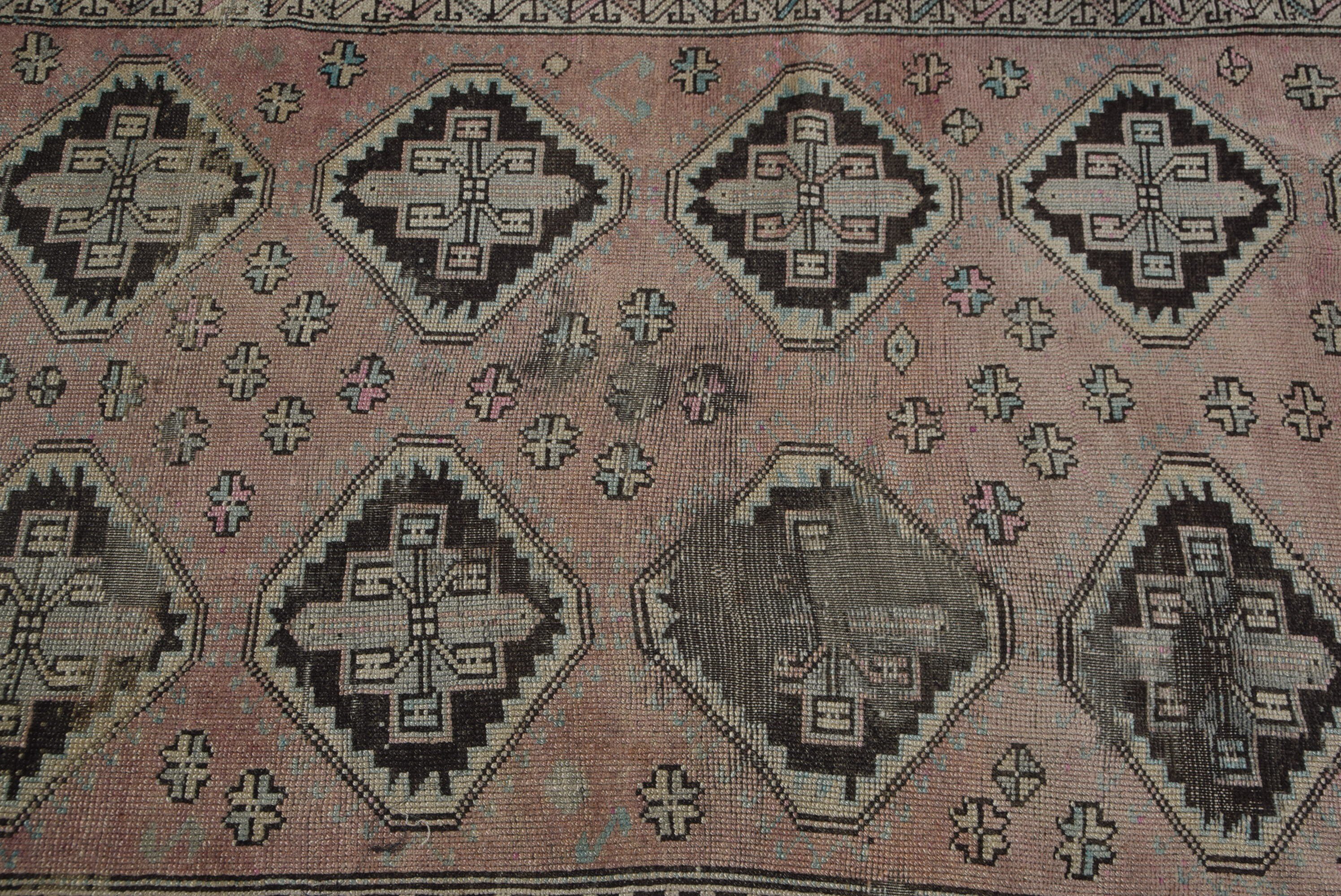 Oriental Rug, 3.4x10.4 ft Runner Rug, Vintage Rug, Old Rug, Hallway Rug, Anatolian Rugs, Turkish Rug, Rugs for Corridor, Red Home Decor Rug