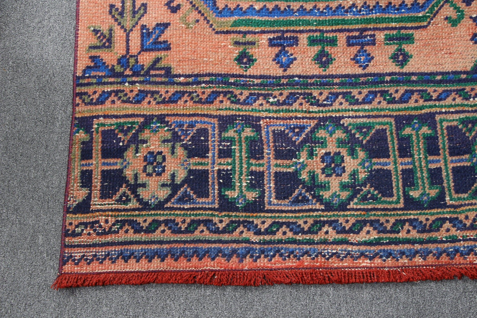 Runner Halıları, Etnik Halı, 2,9x11,9 ft Runner Halısı, Koridor Halısı, Kırmızı Oryantal Halılar, Vintage Halı, Mutfak Halısı, Türk Halıları