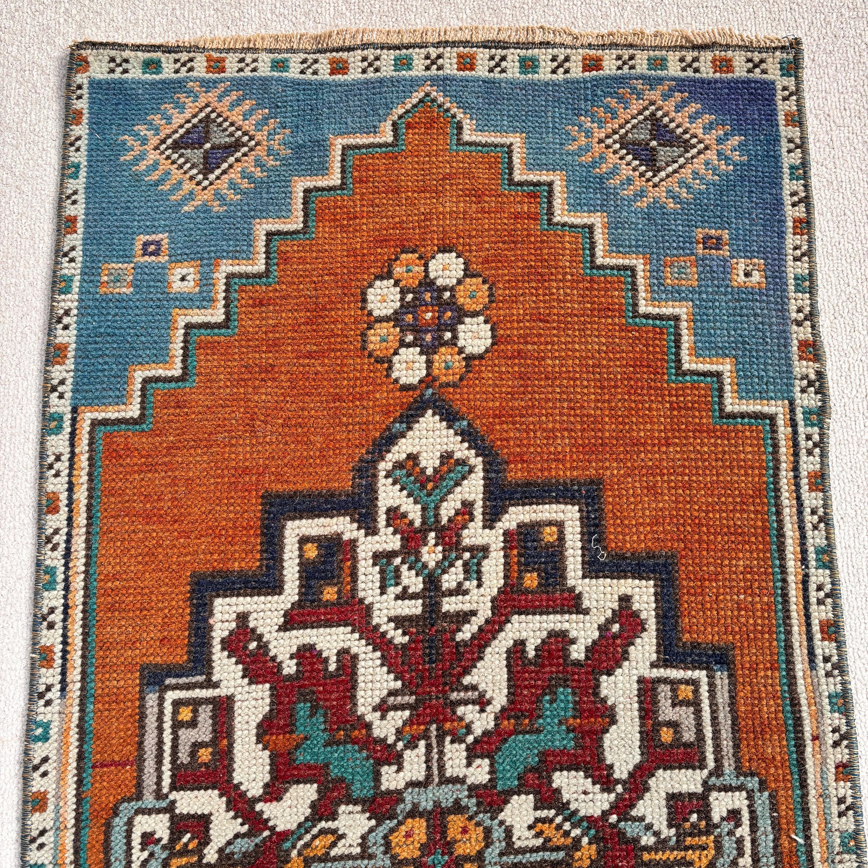 Yer Halıları, Fas Halısı, Kahverengi Anadolu Halısı, Çocuk Halısı, Araba Mat Halısı, Türk Halısı, Yatak Odası Halısı, Vintage Halı, 1.6x3.5 ft Küçük Halılar