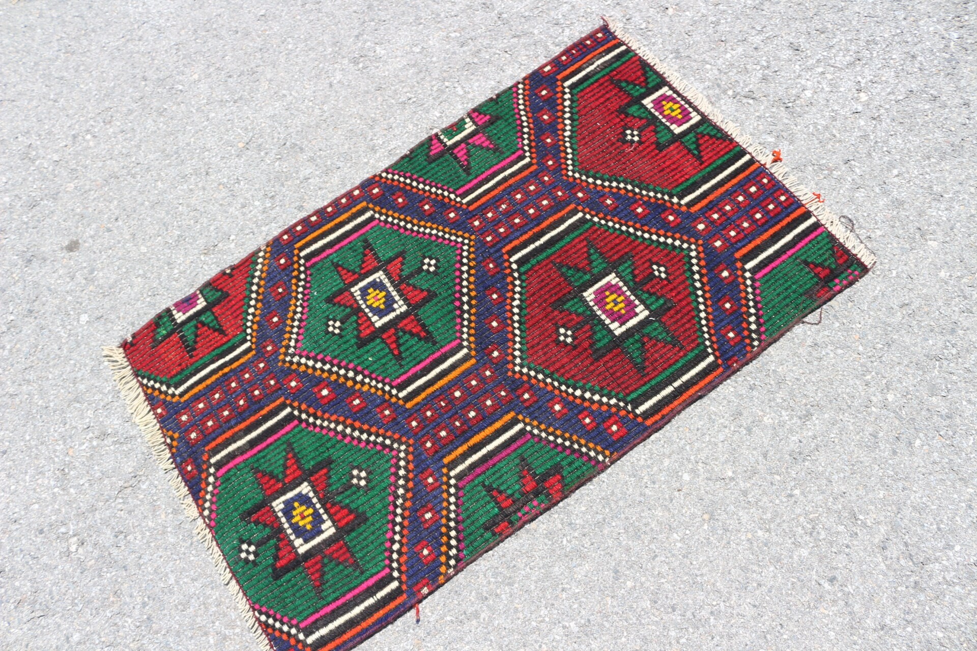 Duvar Kilim, Duvar Kilim, Türk Kilim, Anadolu Kilim, Yatak odası Kilim, Duvar Kilim, 67x110 cm Küçük Kilim, Kahverengi Ev dekoru Kilim