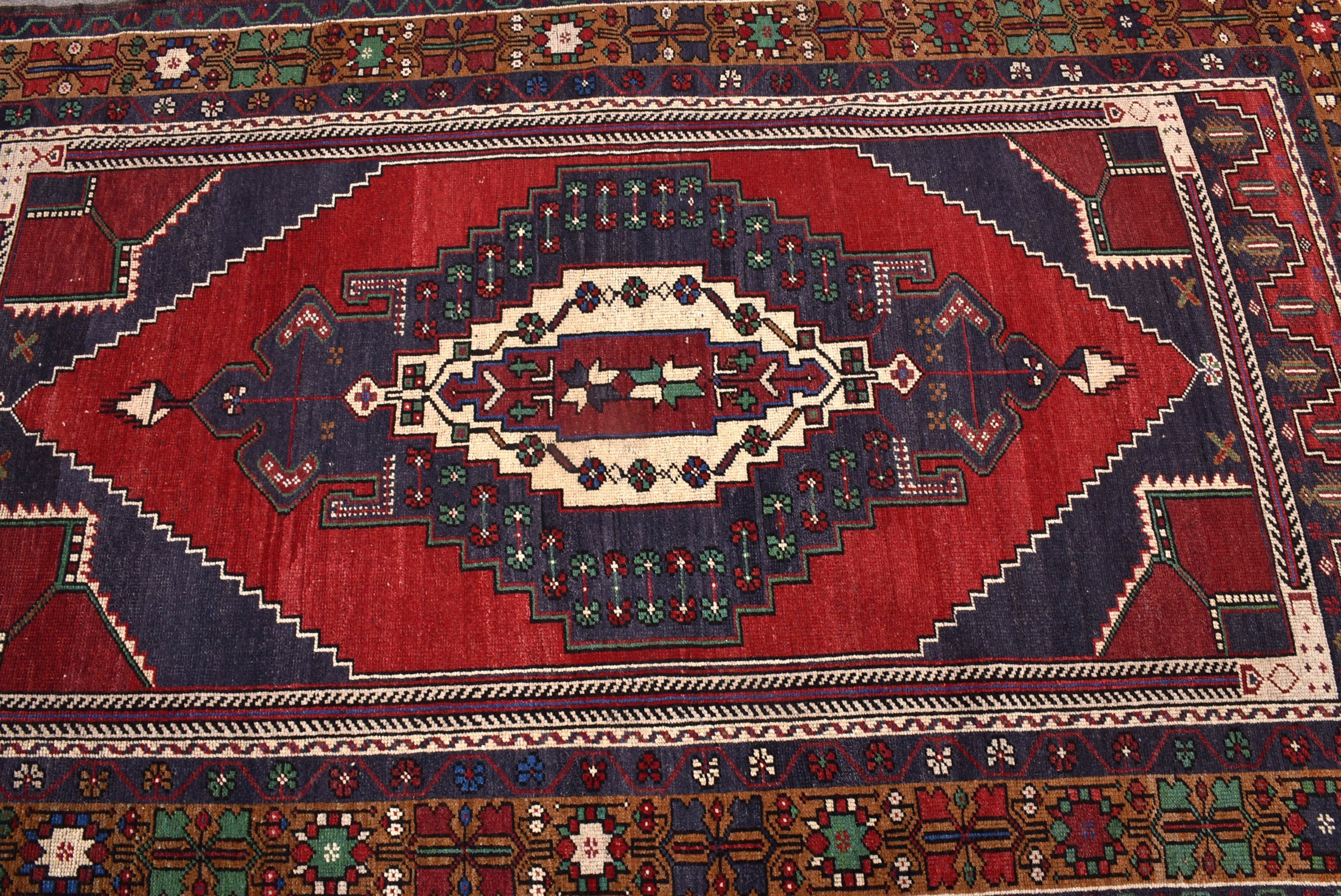 Egzotik Halılar, Türk Halısı, Boho Bölge Halısı, Mavi Modern Halı, 4,2x7,2 ft Alan Halıları, Geometrik Halılar, Yemek Odası Halıları, Oushak Halıları, Vintage Halılar