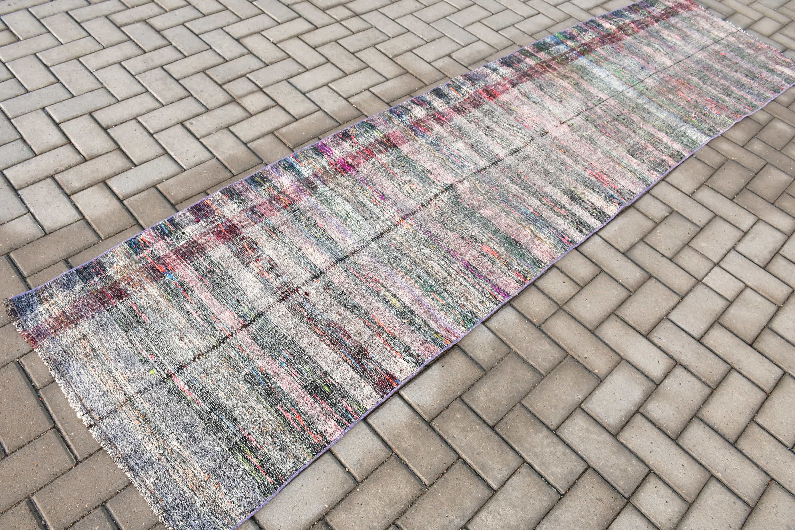 Vintage Halı, Mutfak Halıları, Yer Halısı, Mor Yün Halılar, 2.5x9.8 ft Runner Halısı, Kilim, Merdiven Halıları, Koridor Halıları, Özel Halılar, Türk Halısı