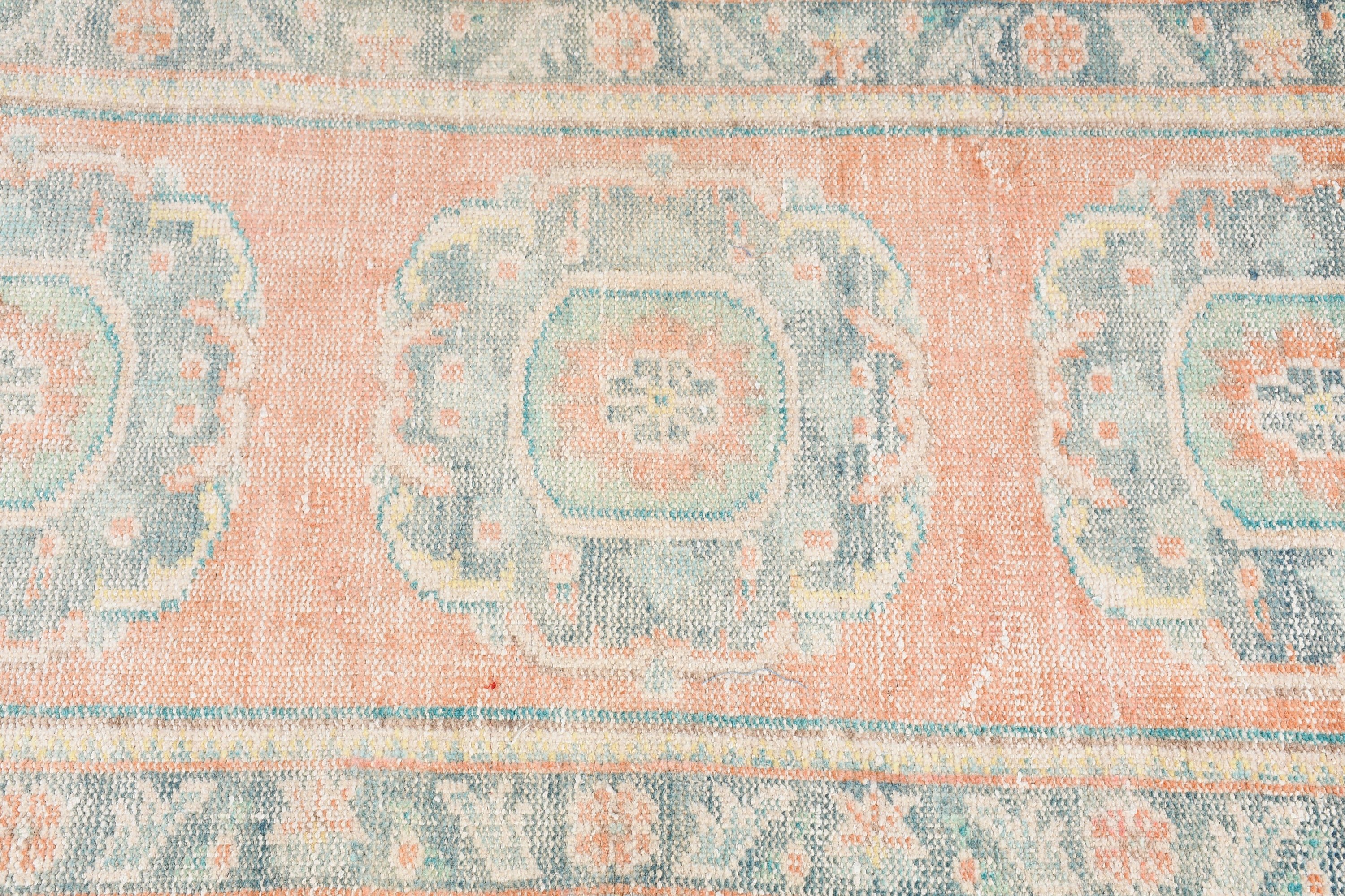 Kitchen Rug, Orange Moroccan Rugs, Vintage Rug, Antique Rug, Stair Rugs, 2.4x11 ft Runner Rug, Turkish Rug, Cool Rugs, Rugs for Hallway